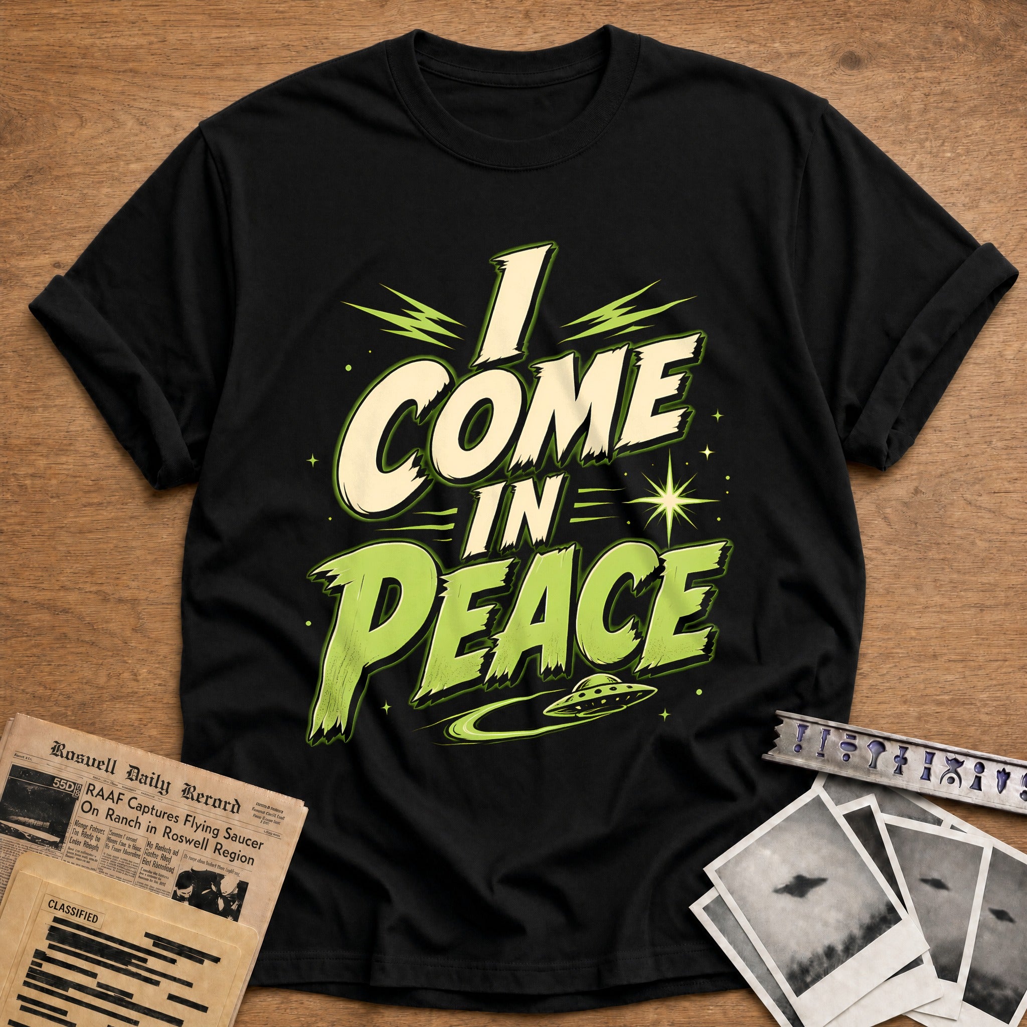 I Come In Peace 41 T-Shirt - Black