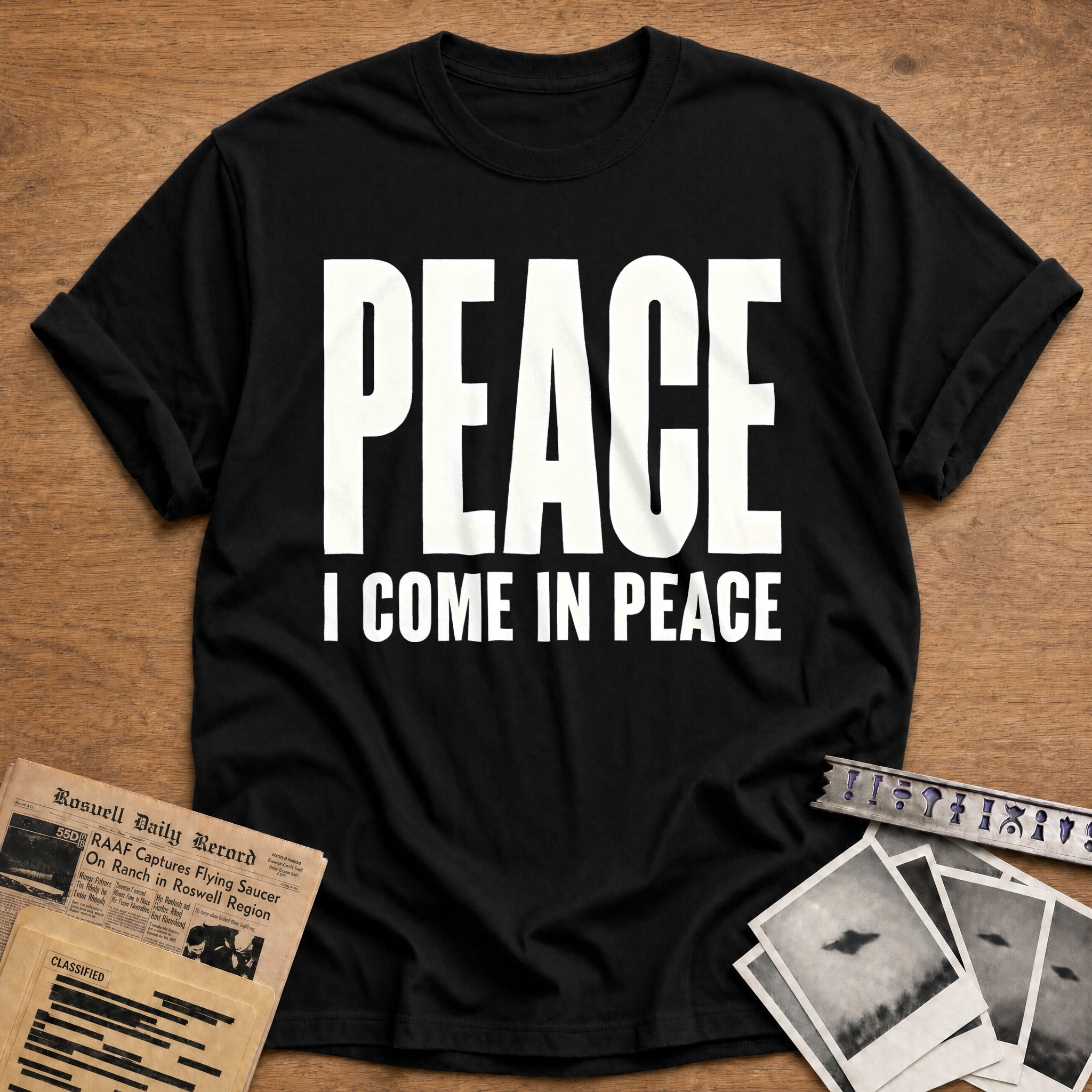 I Come In Peace 90 T-Shirt - Black