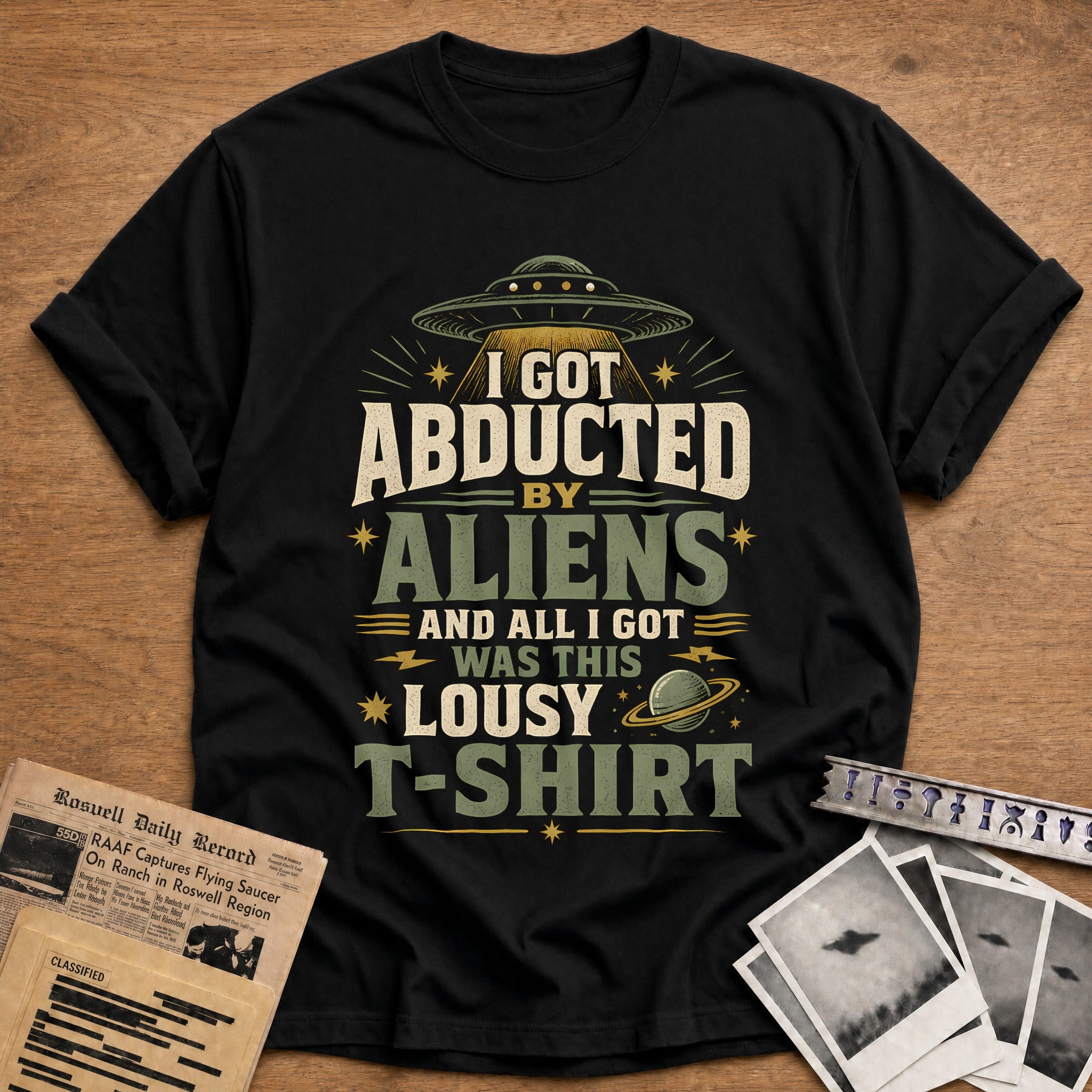 I Got Abducted By Aliens And All I Got Was This Lousy T Shir 78 T-Shirt - Black