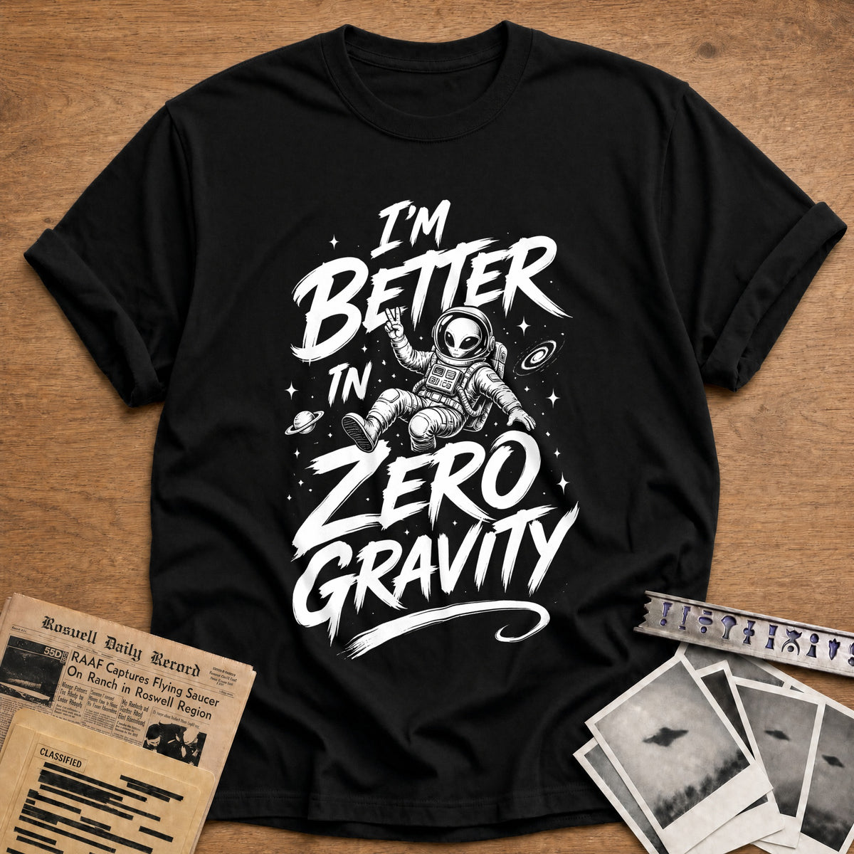 I'm Better In Zero Gravity 86 T-Shirt - Black