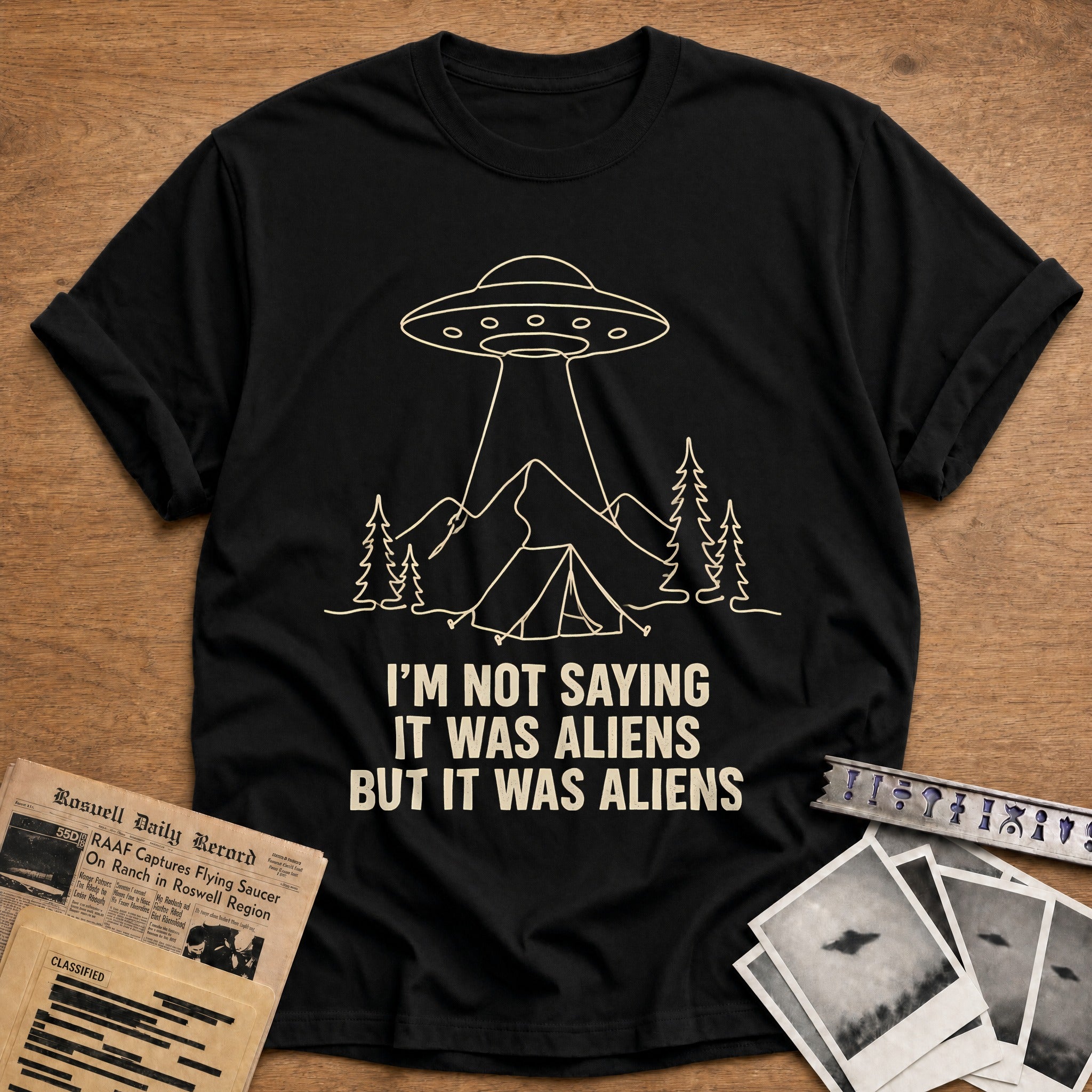 It Was Aliens 40 T-Shirt - Black