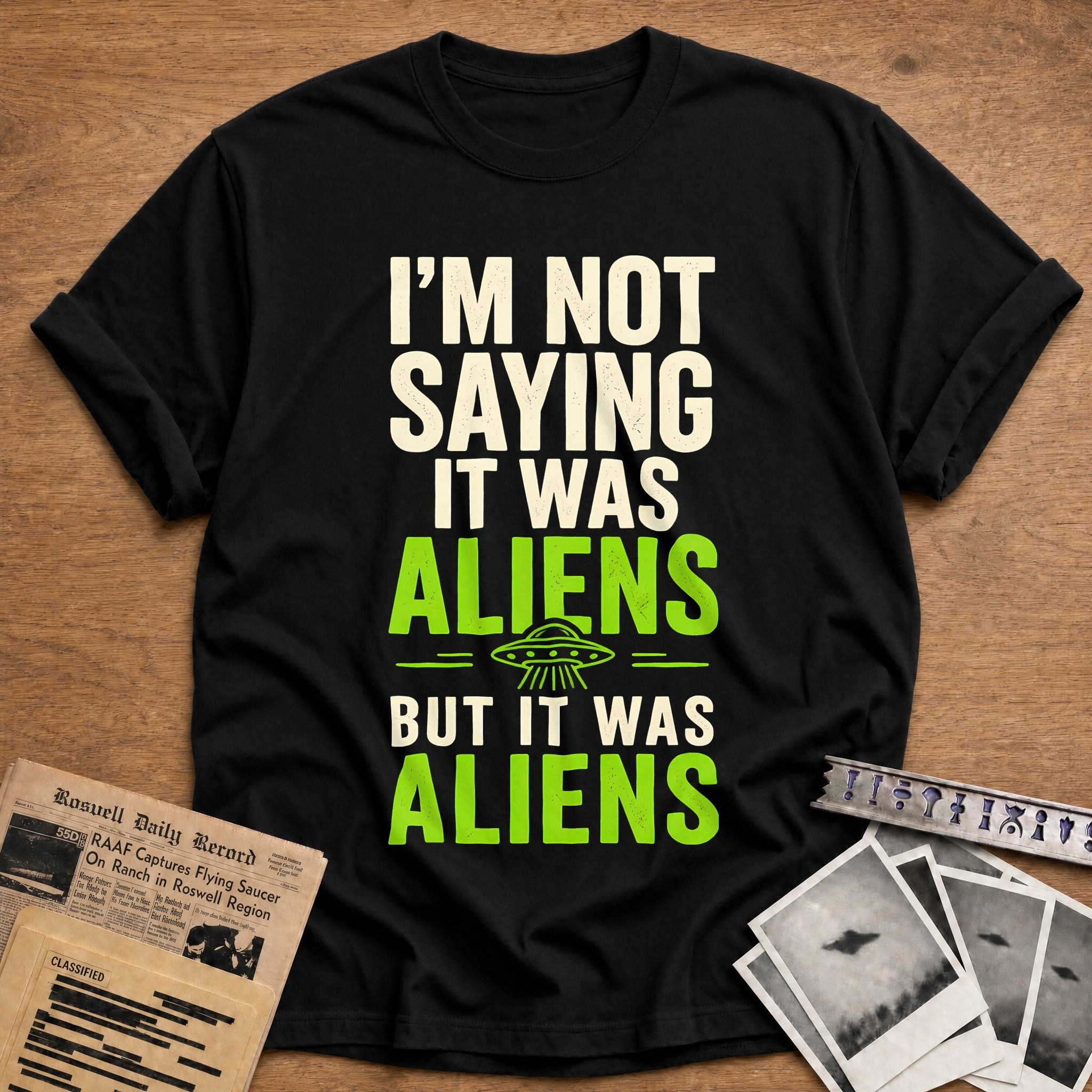 It Was Aliens 89 T-Shirt - Black