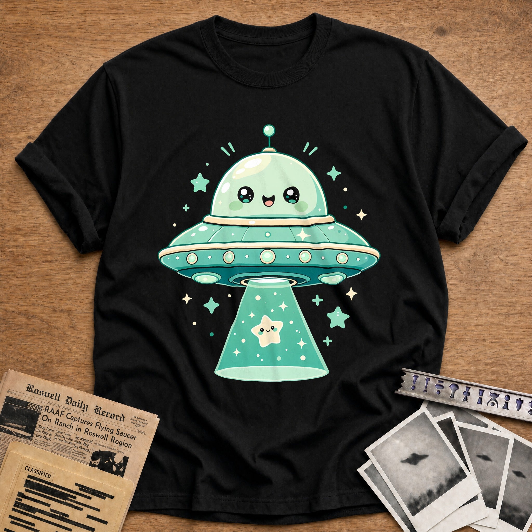 Kawaii Ufo 16 T-Shirt - Black