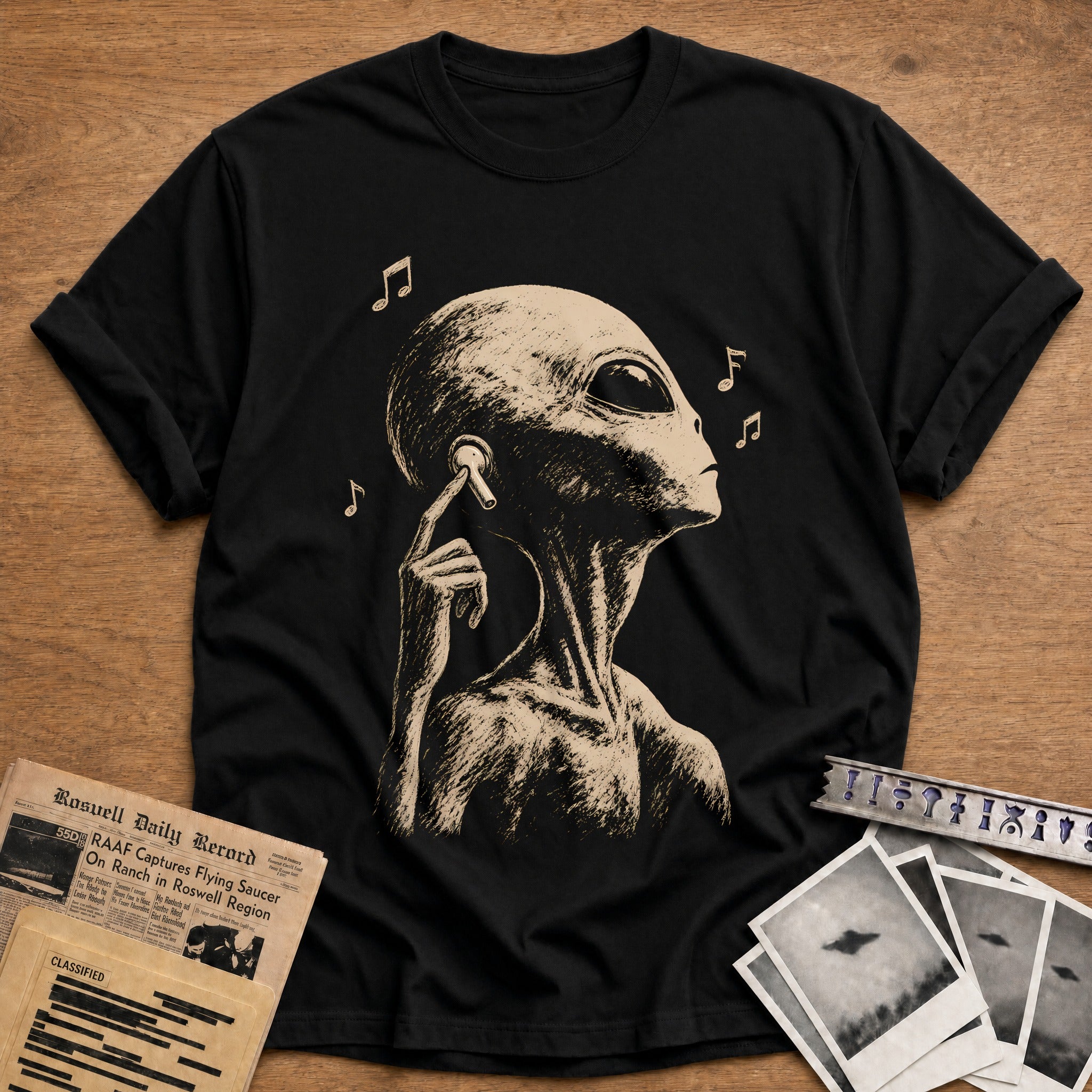 Listening to the Stars T-Shirt - Black