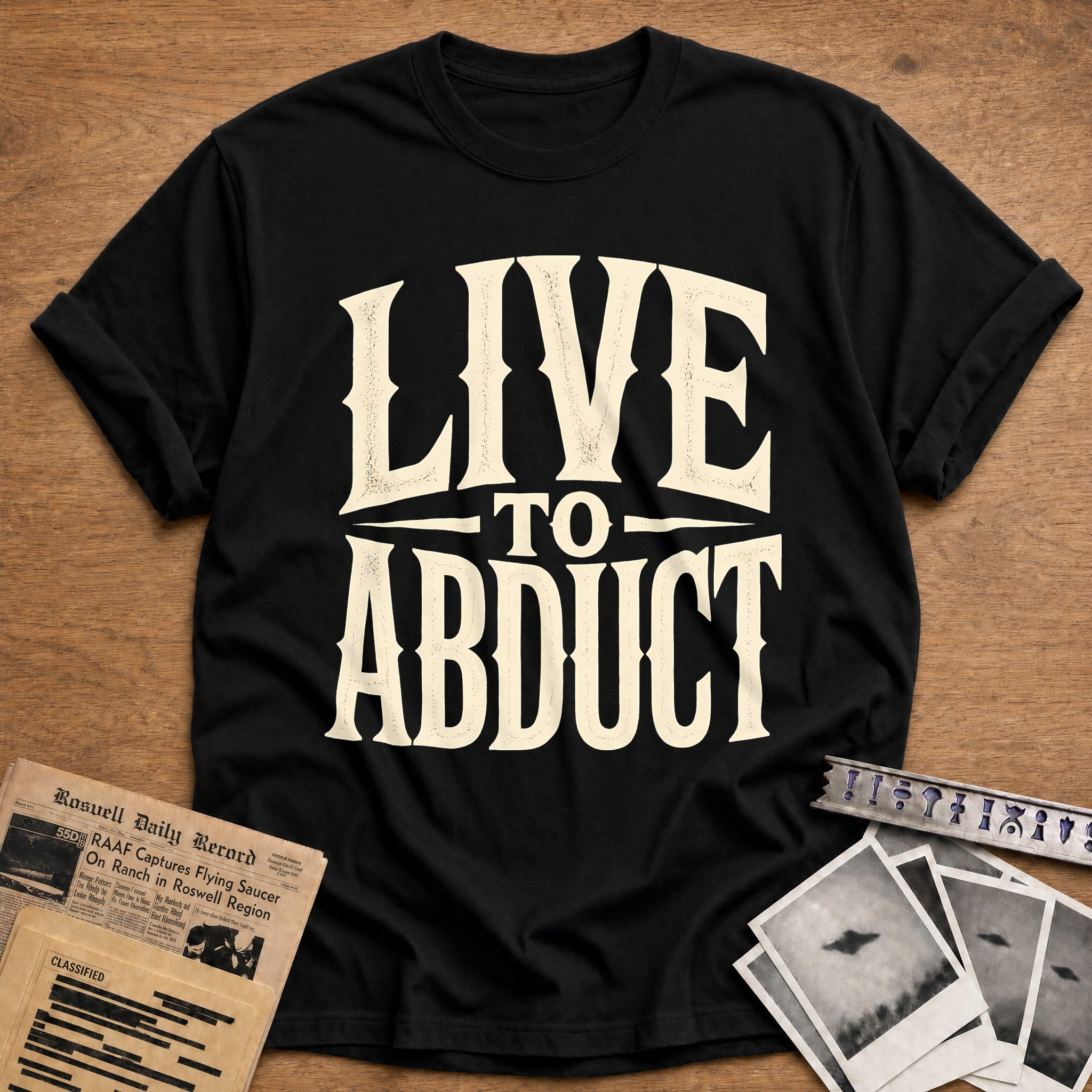 Live To Abduct 60 T-Shirt - Black