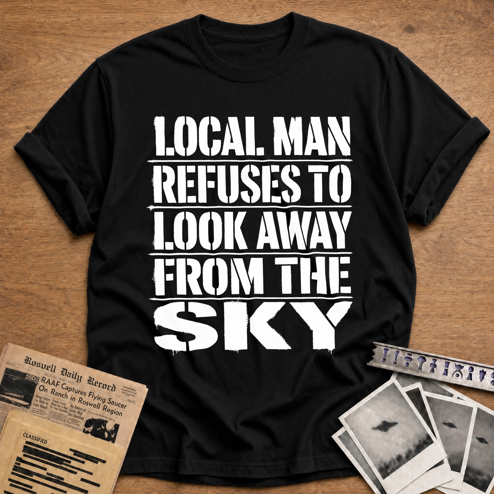 Local Man Refuses To Look Away - Black