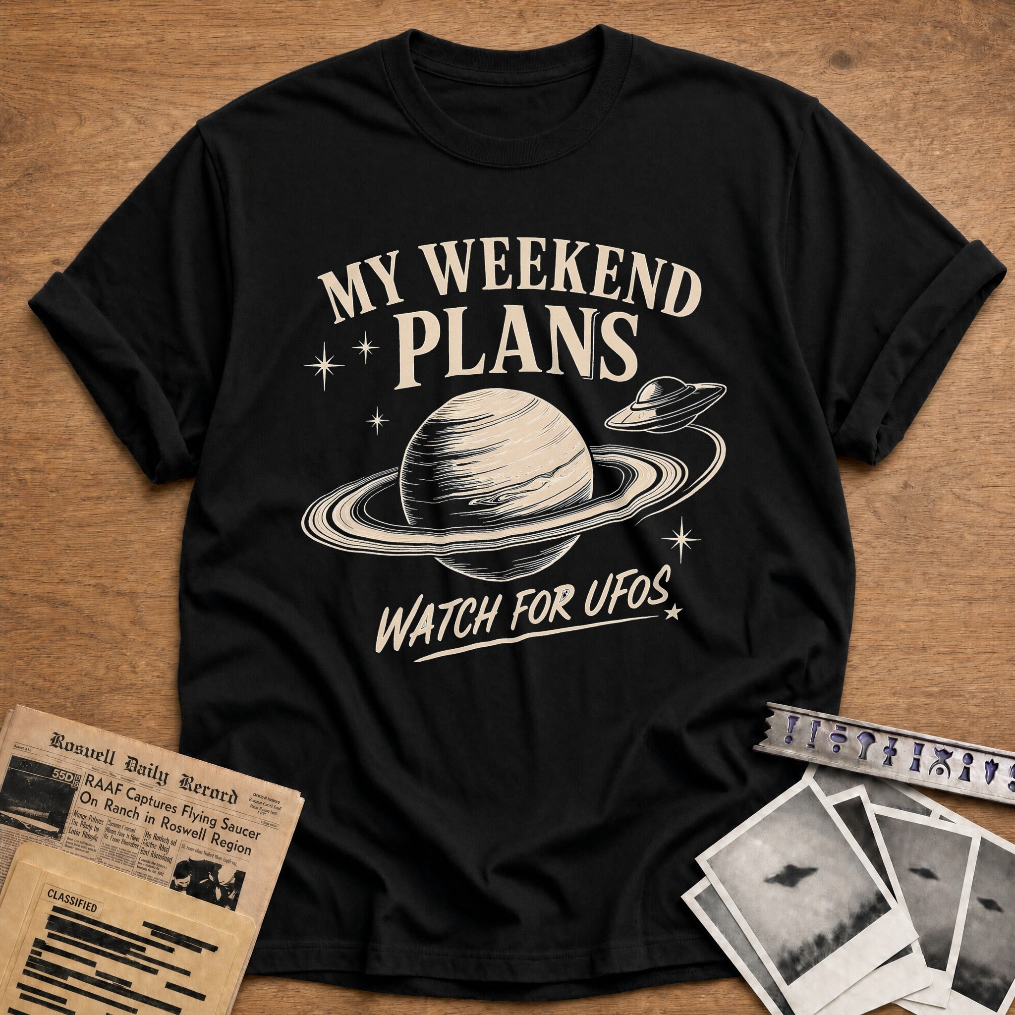 My Weekend Plans Watch For Ufos - Black