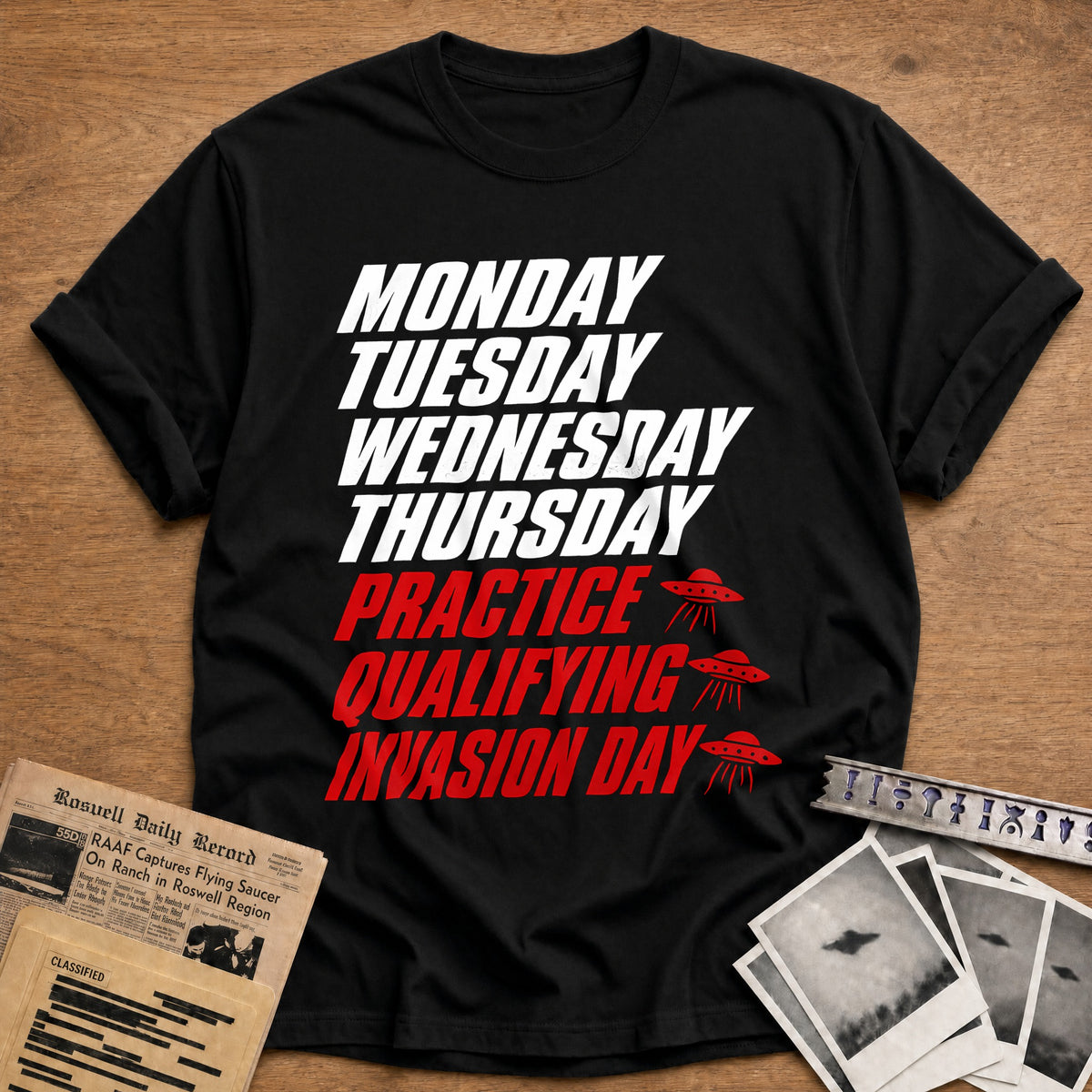 Practice Qualifying Invasion Day 43 T-Shirt - Black
