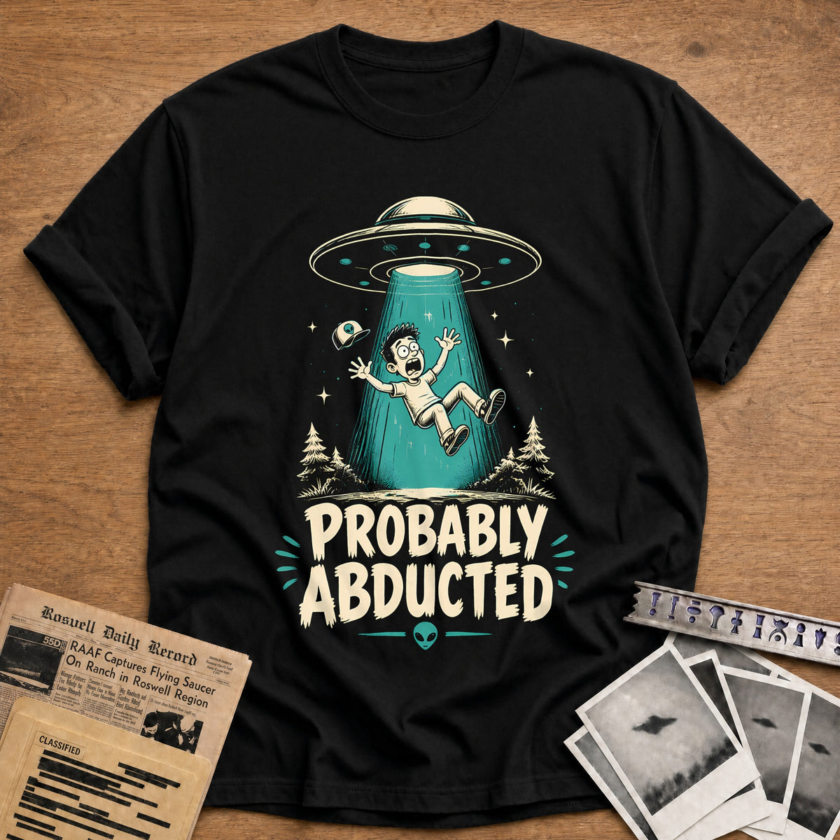 Probably Abducted 66 T-Shirt - Black