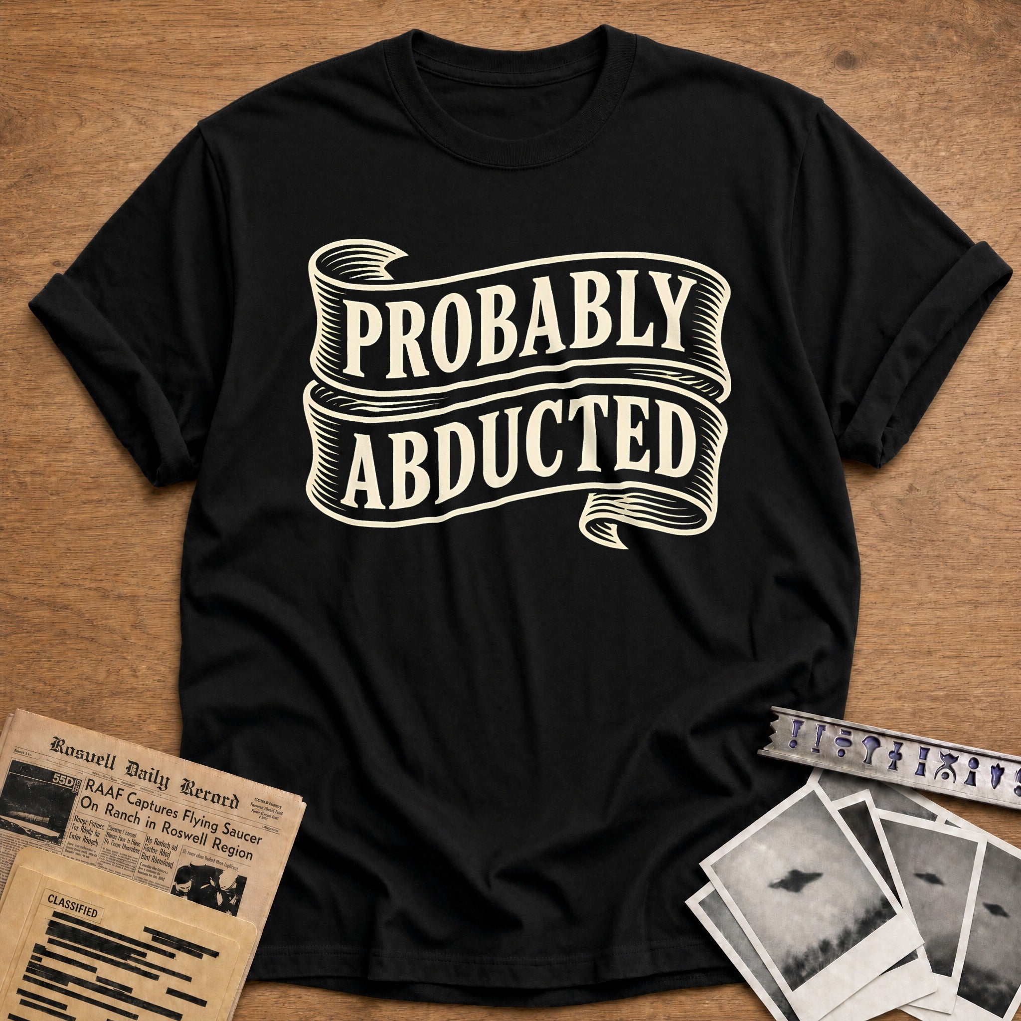 Probably Abducted 89 T-Shirt - Black