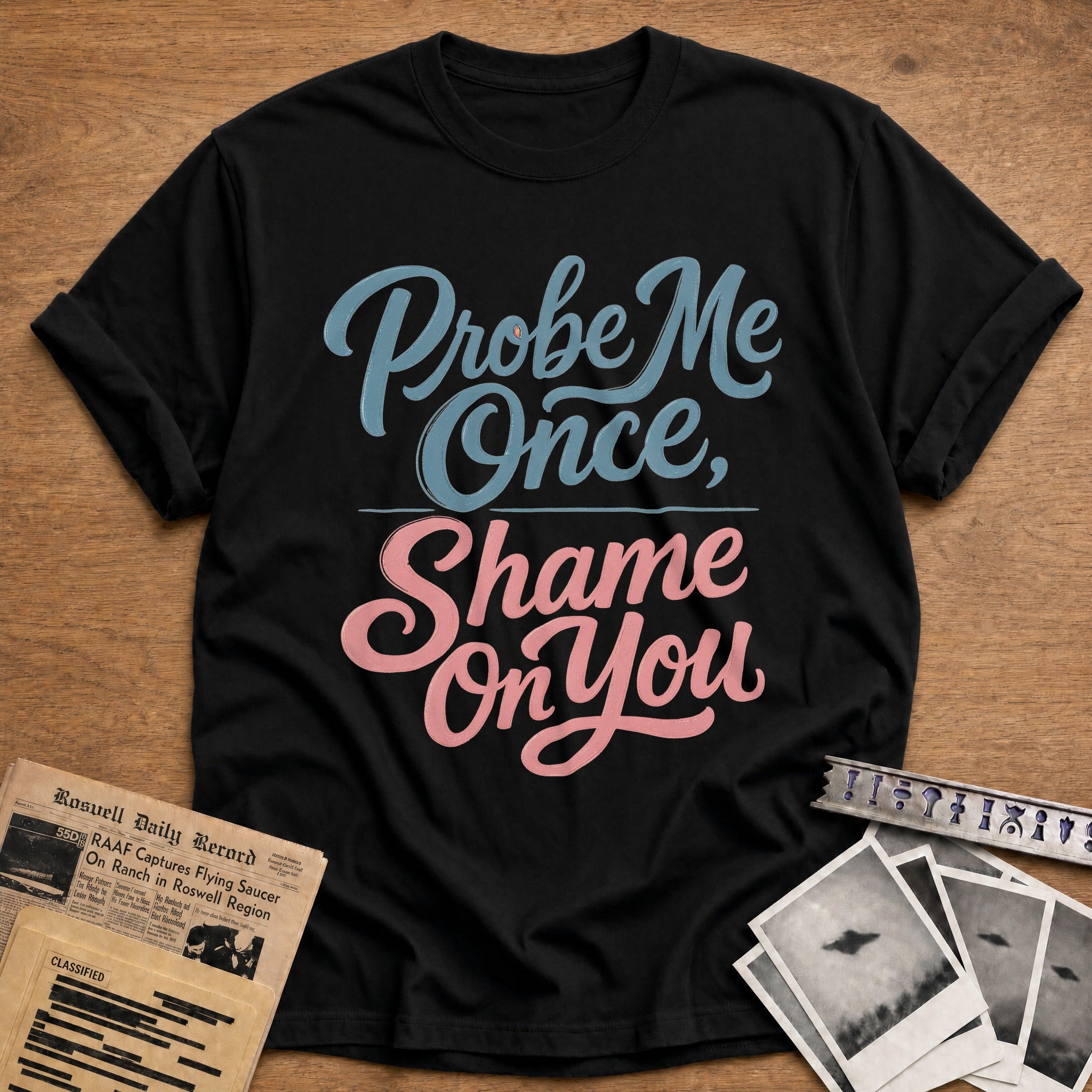 Probe Me Once Shame On You - Black