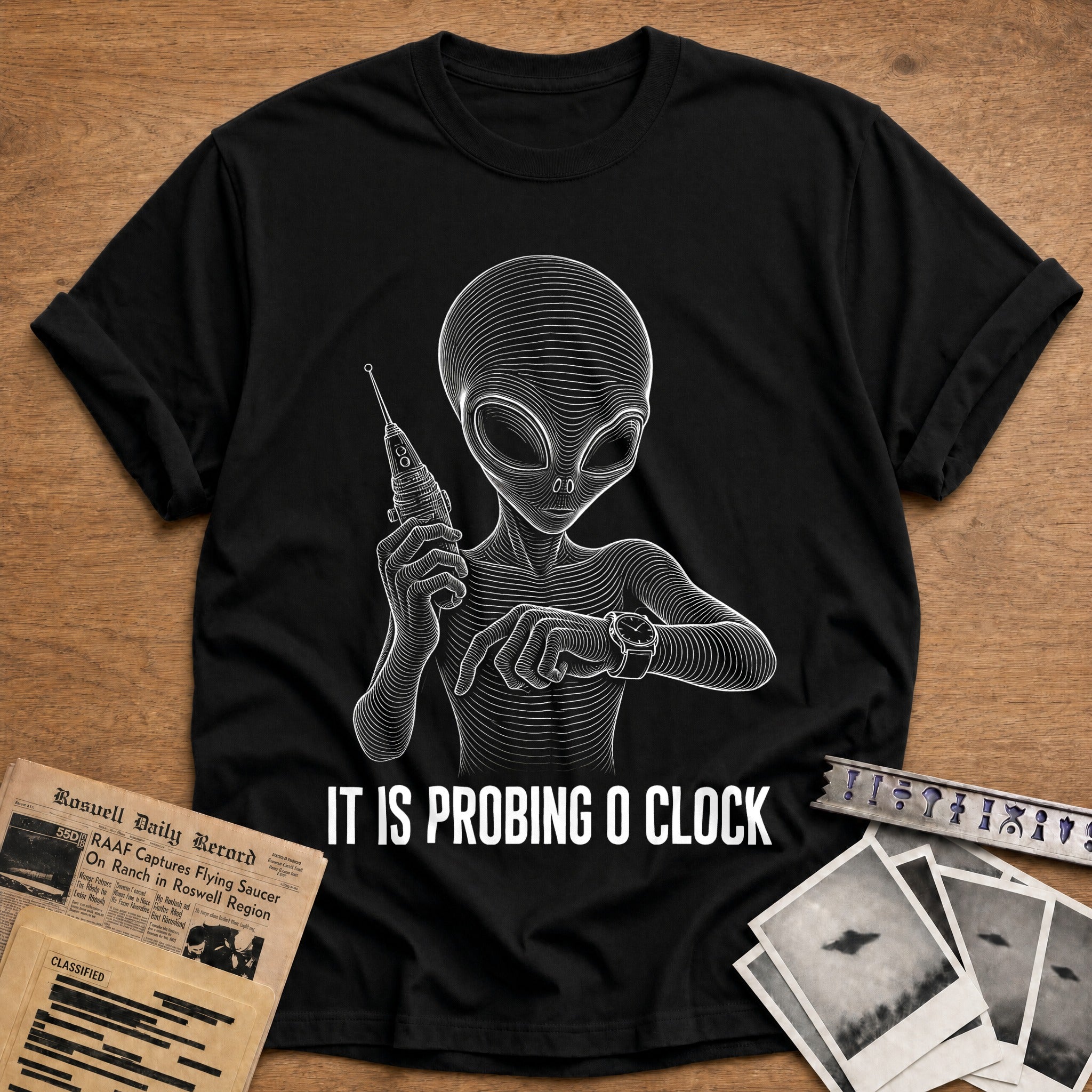 Probing O'Clock T-Shirt - Black