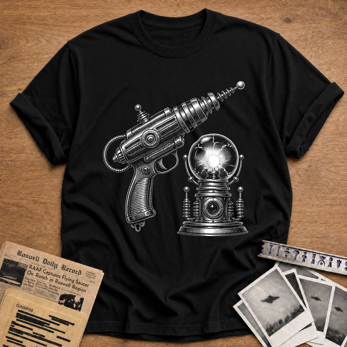 Ray Gun And Plasma Orb 79 T-Shirt - Black