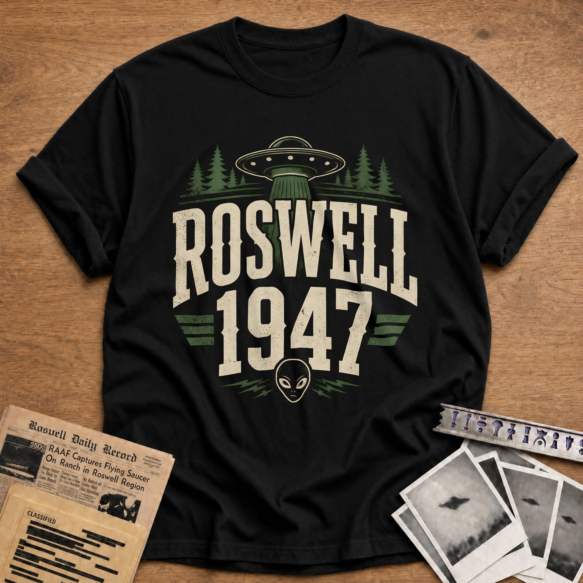 Roswell 1947 86 T-Shirt - Black
