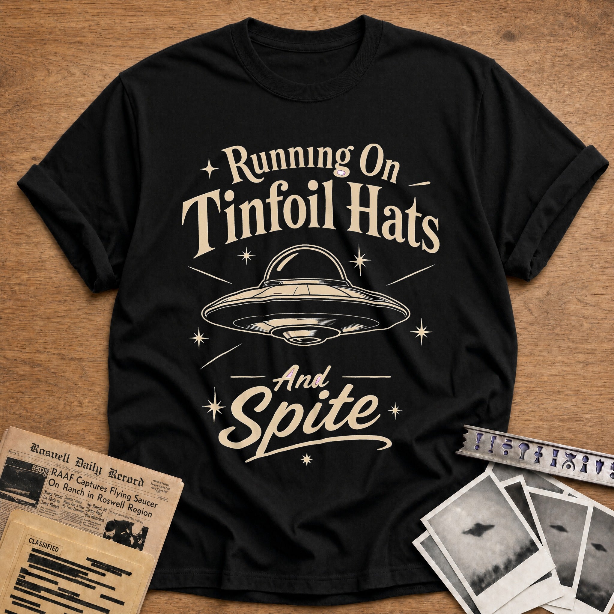 Running On Tinfoil Hats And Spite - Black