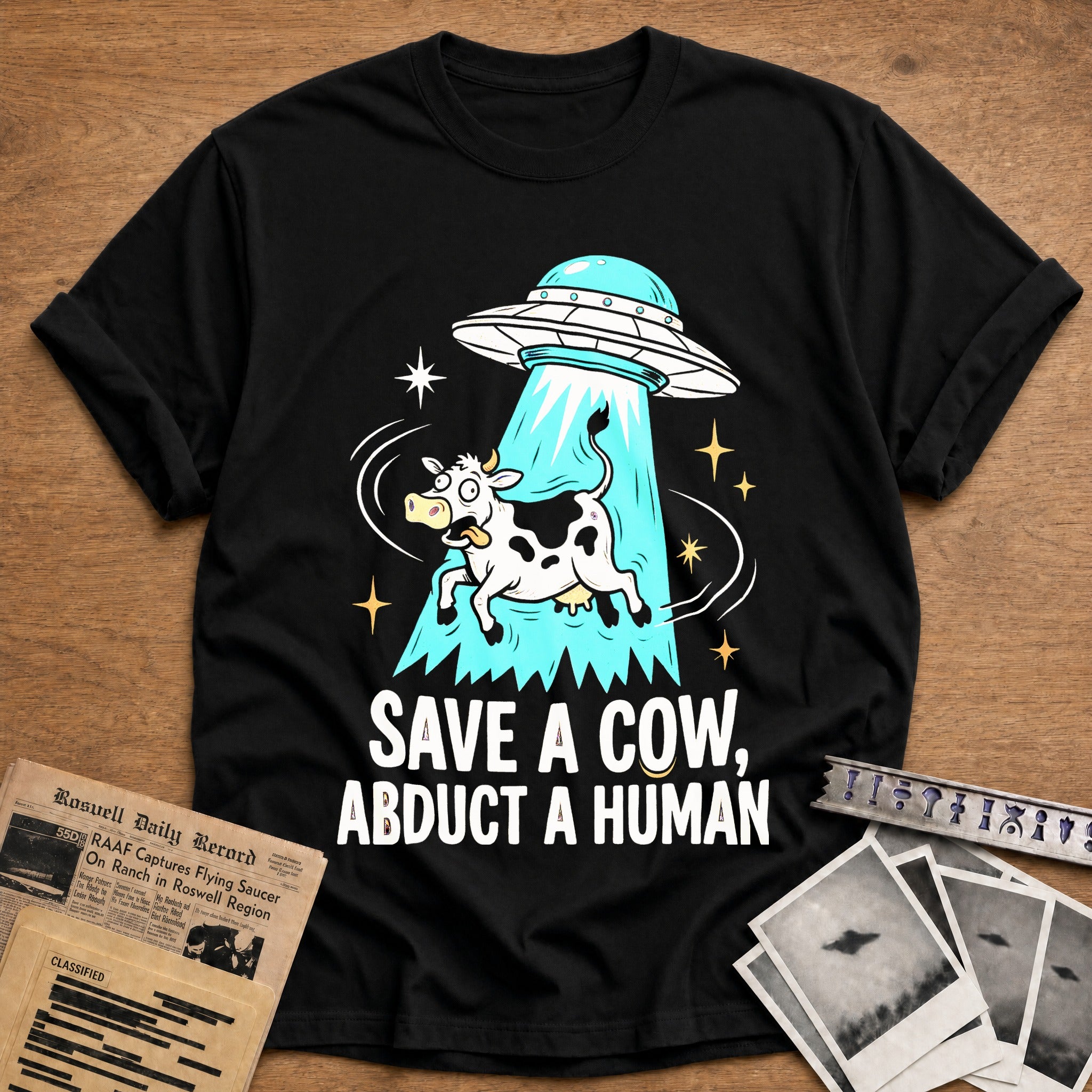 Save A Cow, Abduct A Human - Black