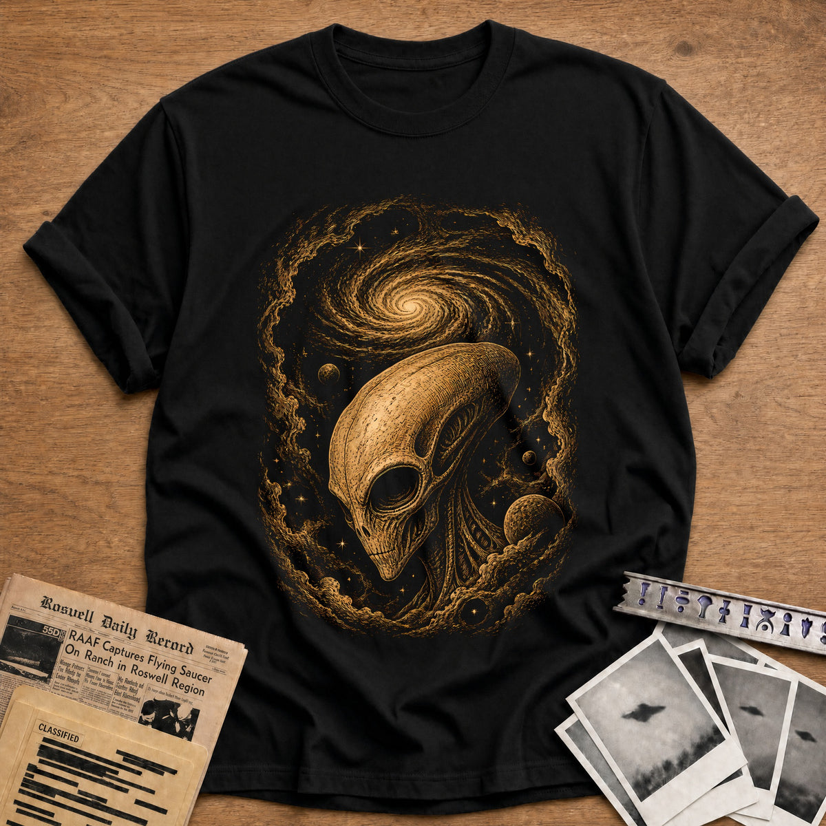 Skull Galaxy 12 T-Shirt - Black