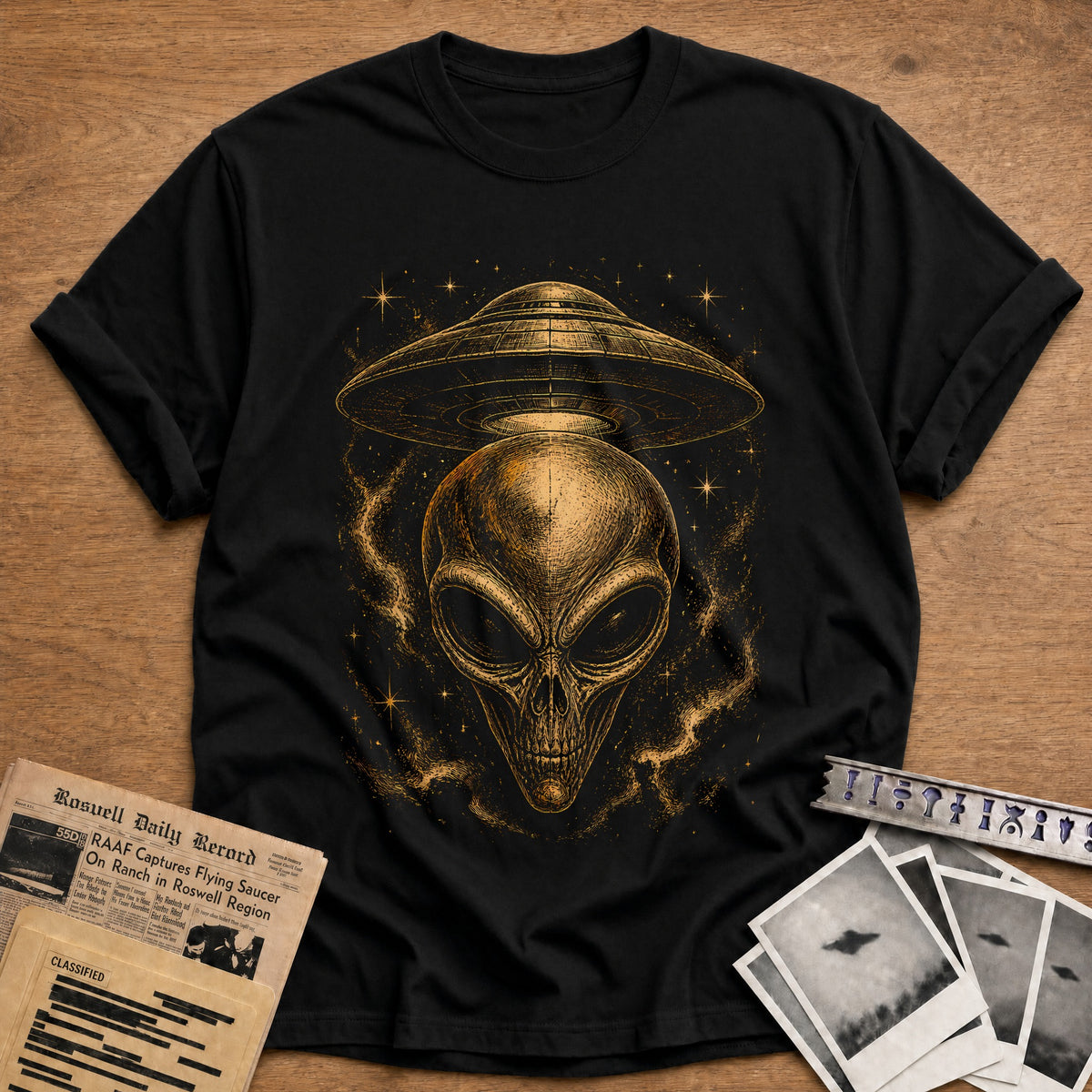 Skull Saucer 46 T-Shirt - Black