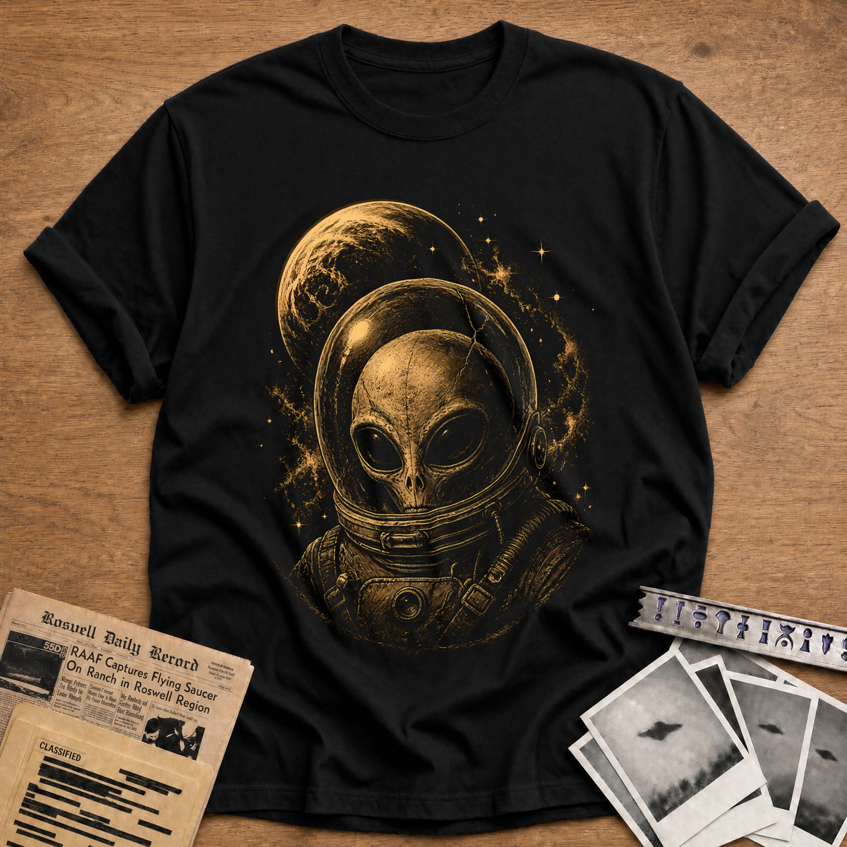 Skull Space Helmet 37 T-Shirt - Black