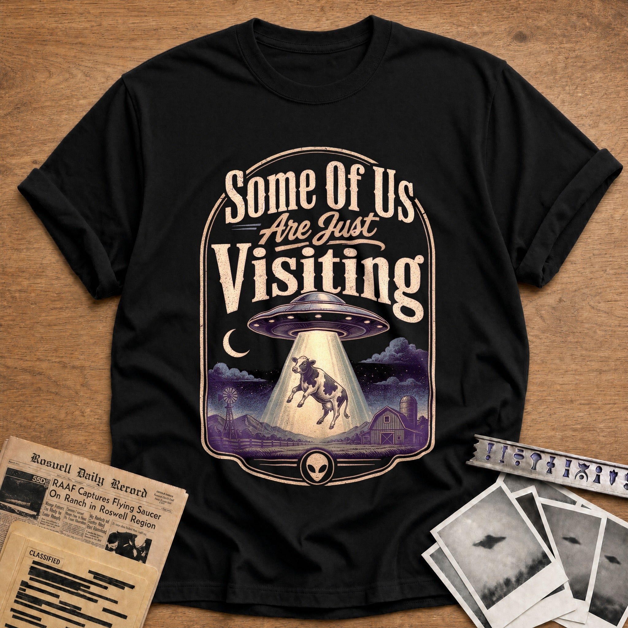 Some Of Us Are Just Visiting - Black
