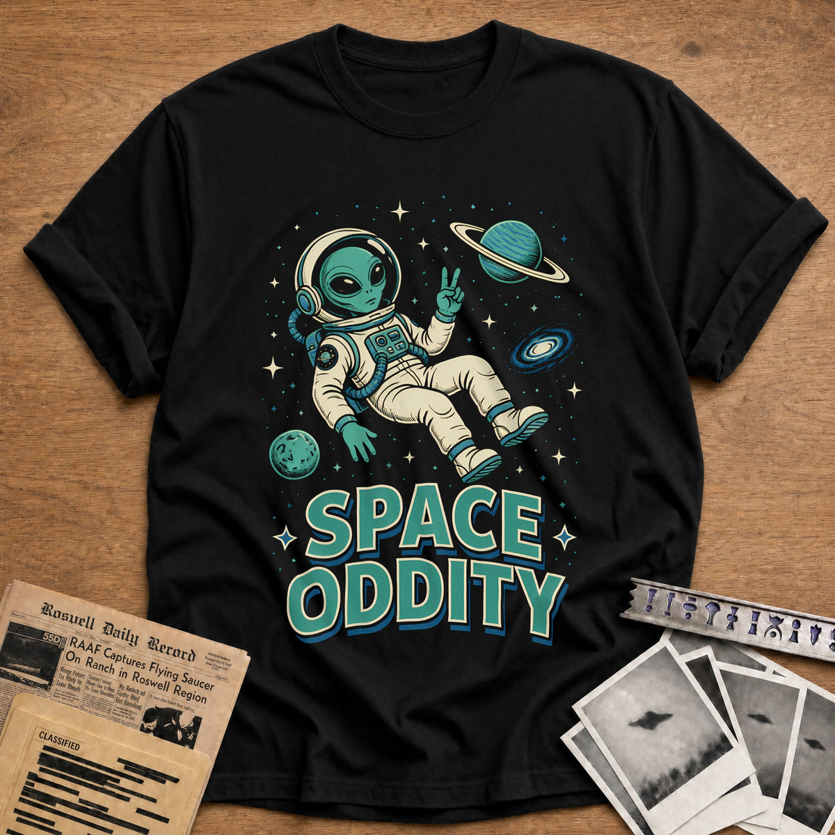 Space Oddity 15 T-Shirt - Black