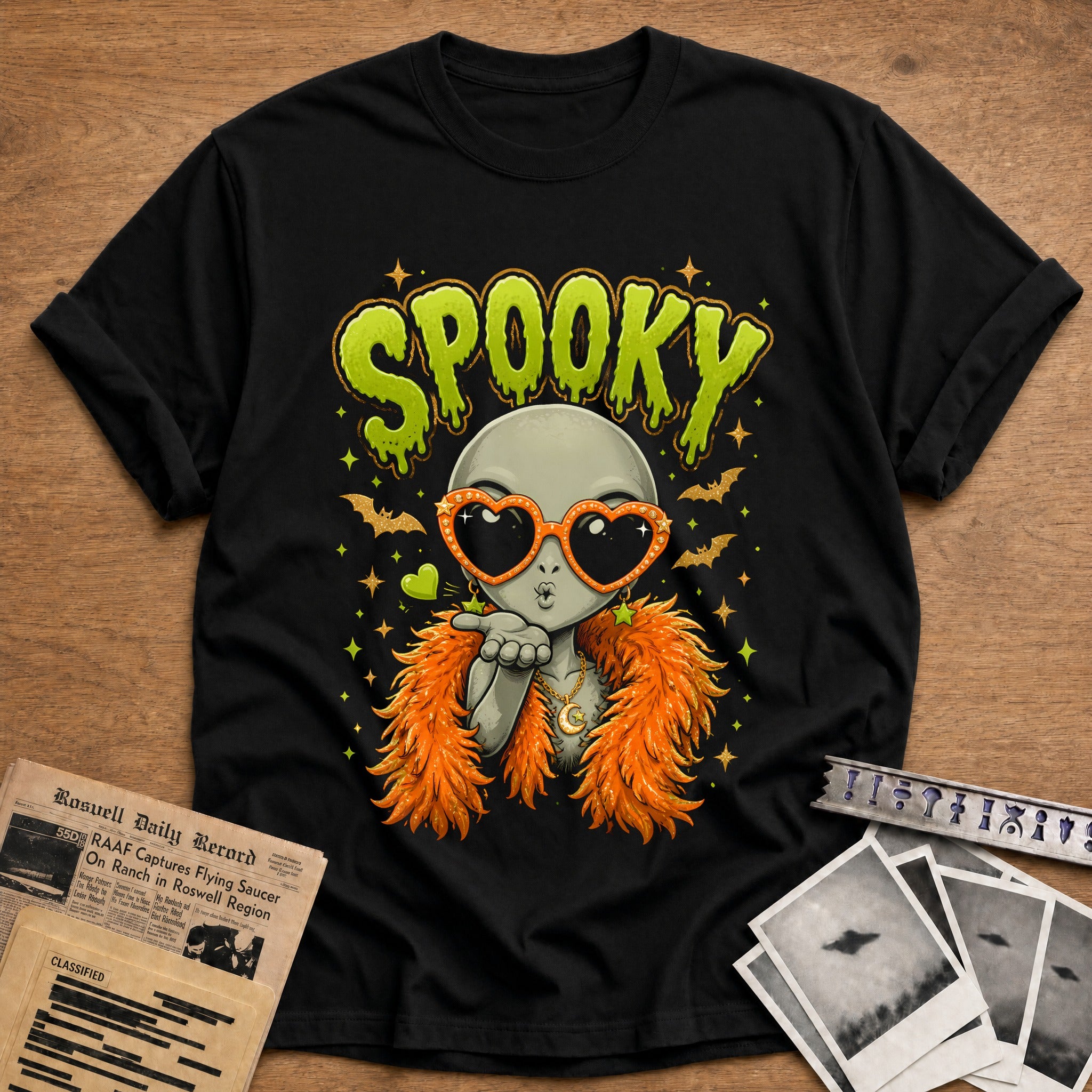 Spooky Glam Alien 52 - Black