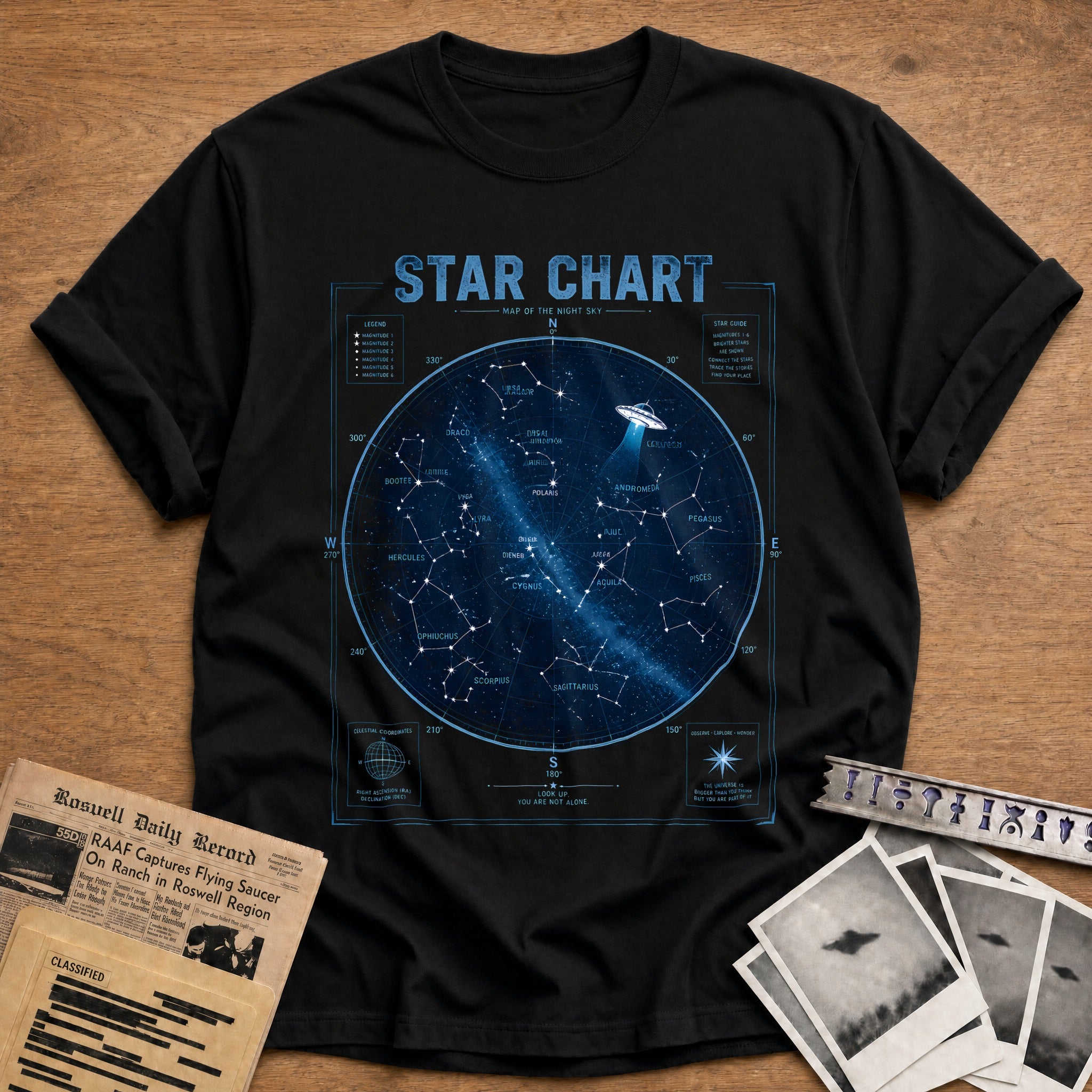 Star Chart T-Shirt - Black