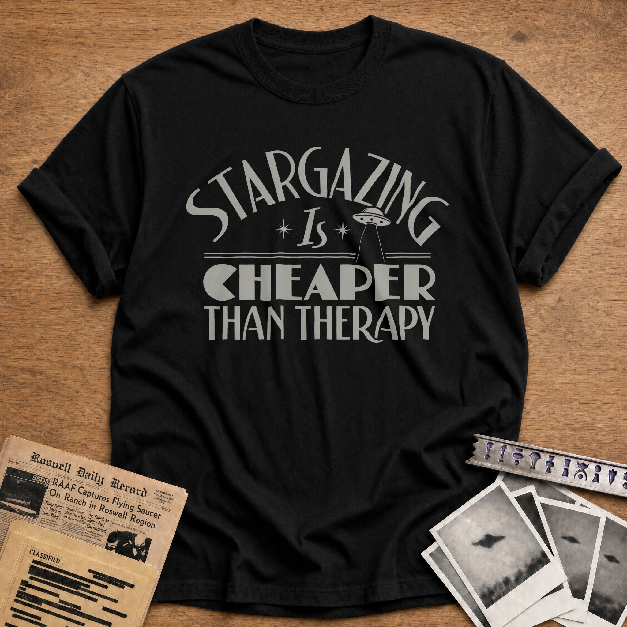 Stargazing Is Cheaper Than Therapy 01 - Black