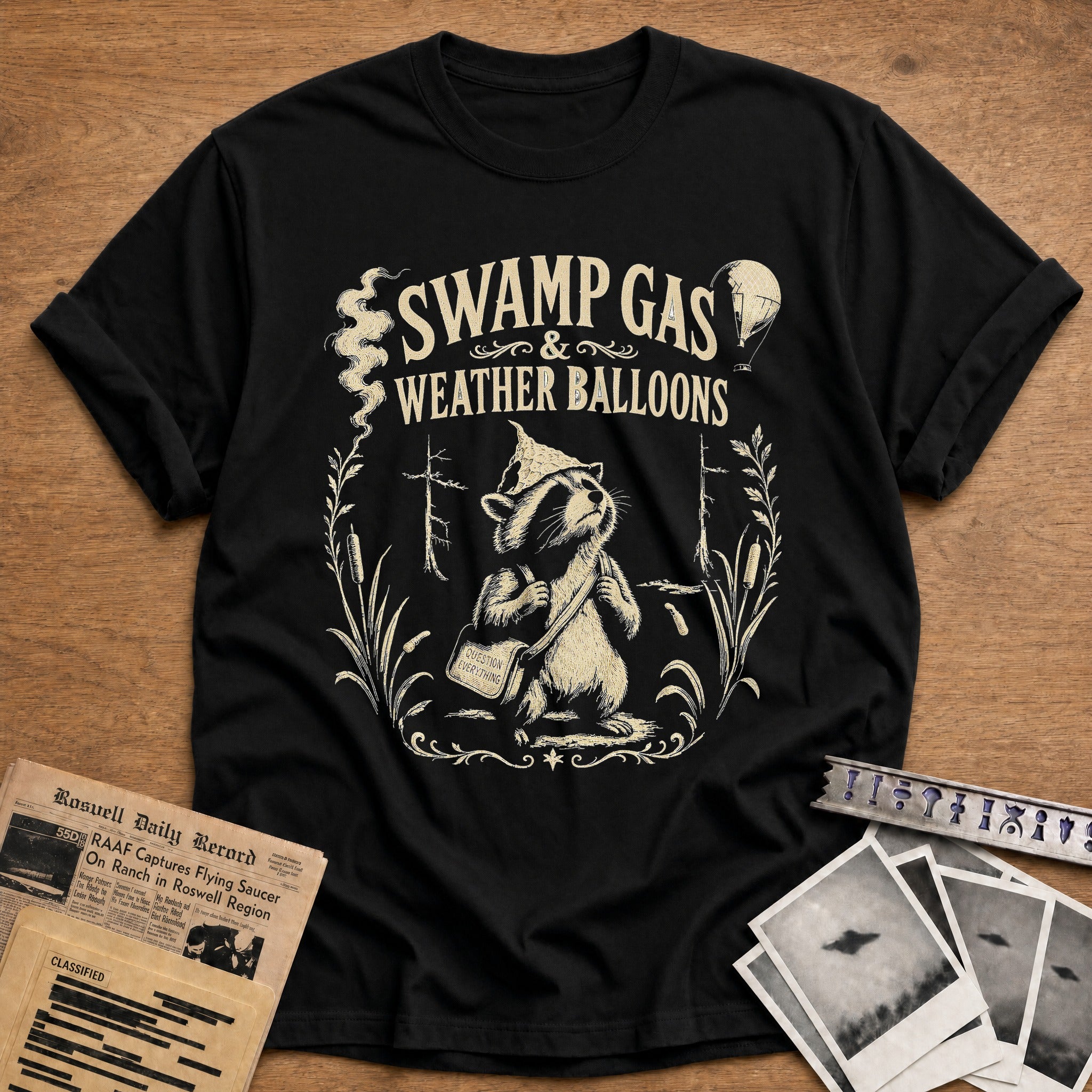 Swamp Gas And Weather Balloons 01 - Black