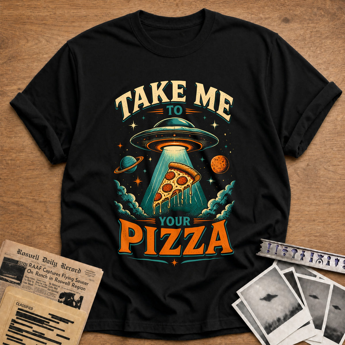 Take Me To Your Pizza 27 T-Shirt - Black