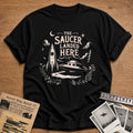 The Saucer Landed Here - Black