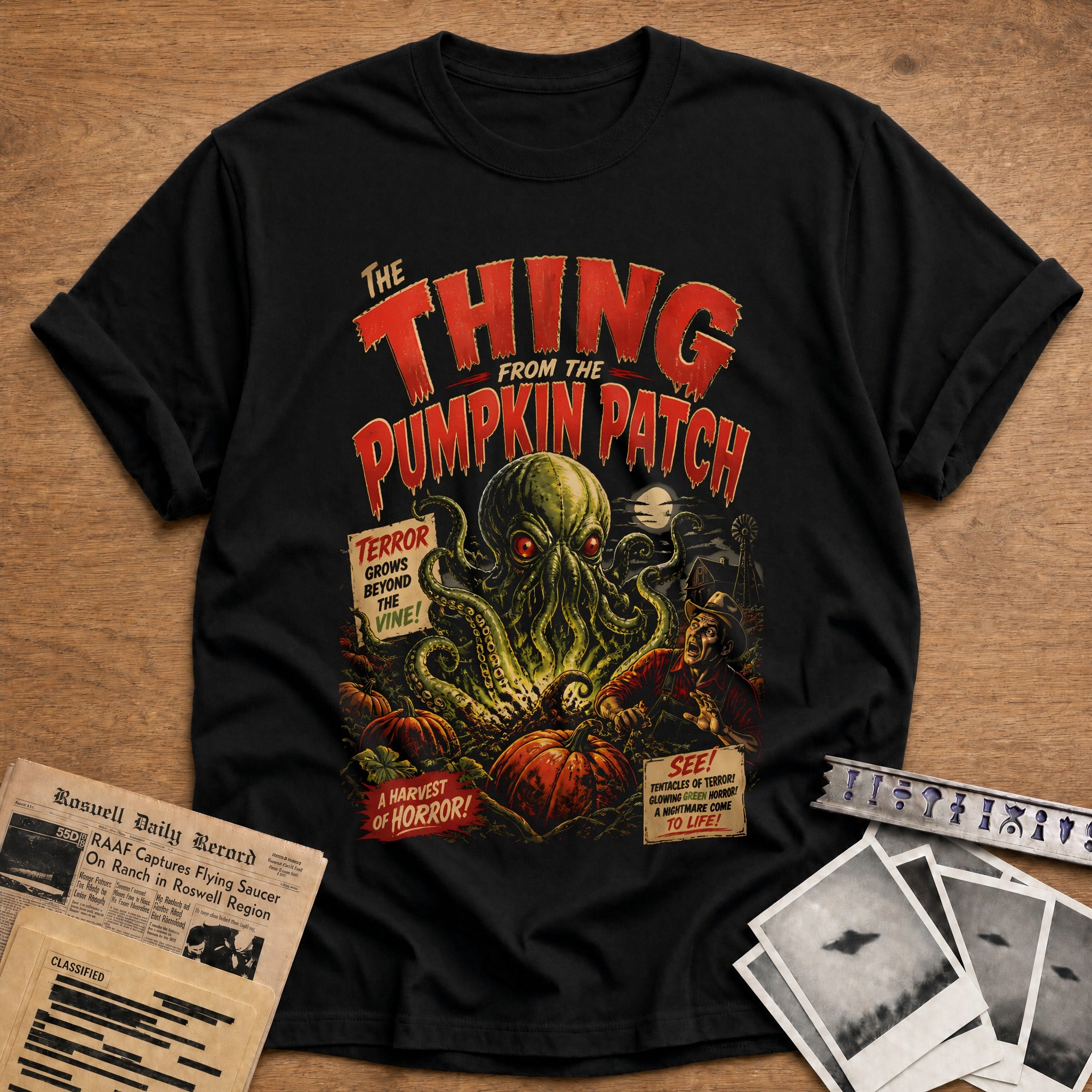 Thing From Pumpkin Patch 53 T-Shirt - Black