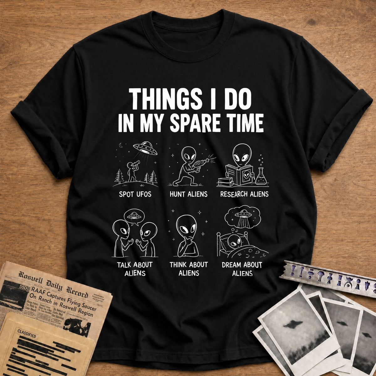 Things I Do In My Spare Time 41 T-Shirt - Black