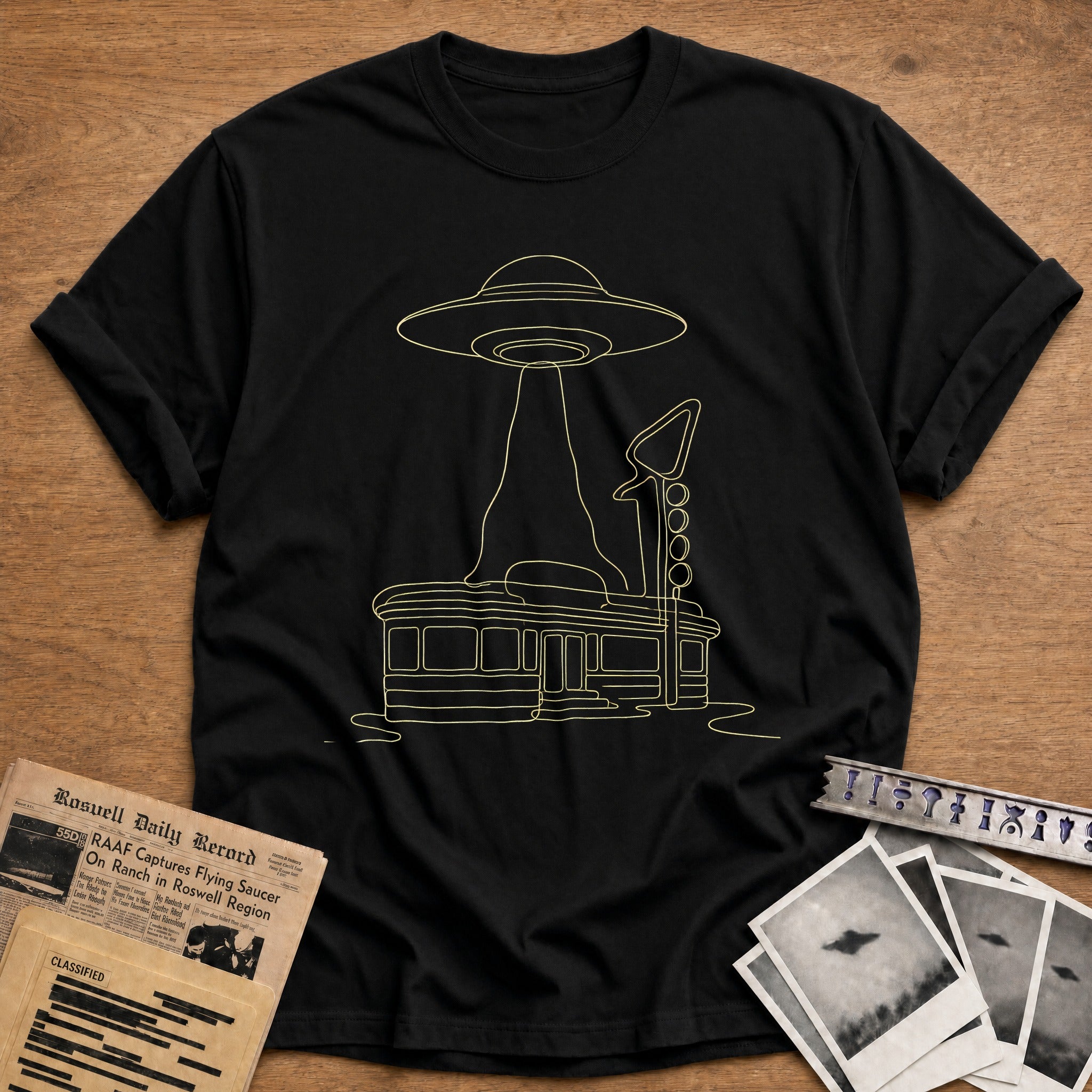 Ufo Diner 73 T-Shirt - Black