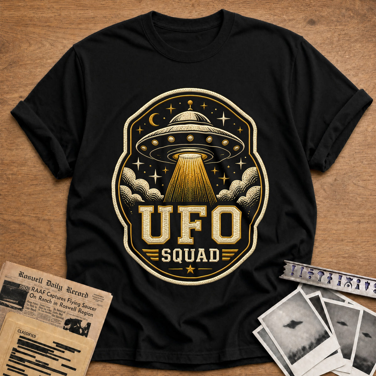 UFO Squad Patch 36 T-Shirt - Black