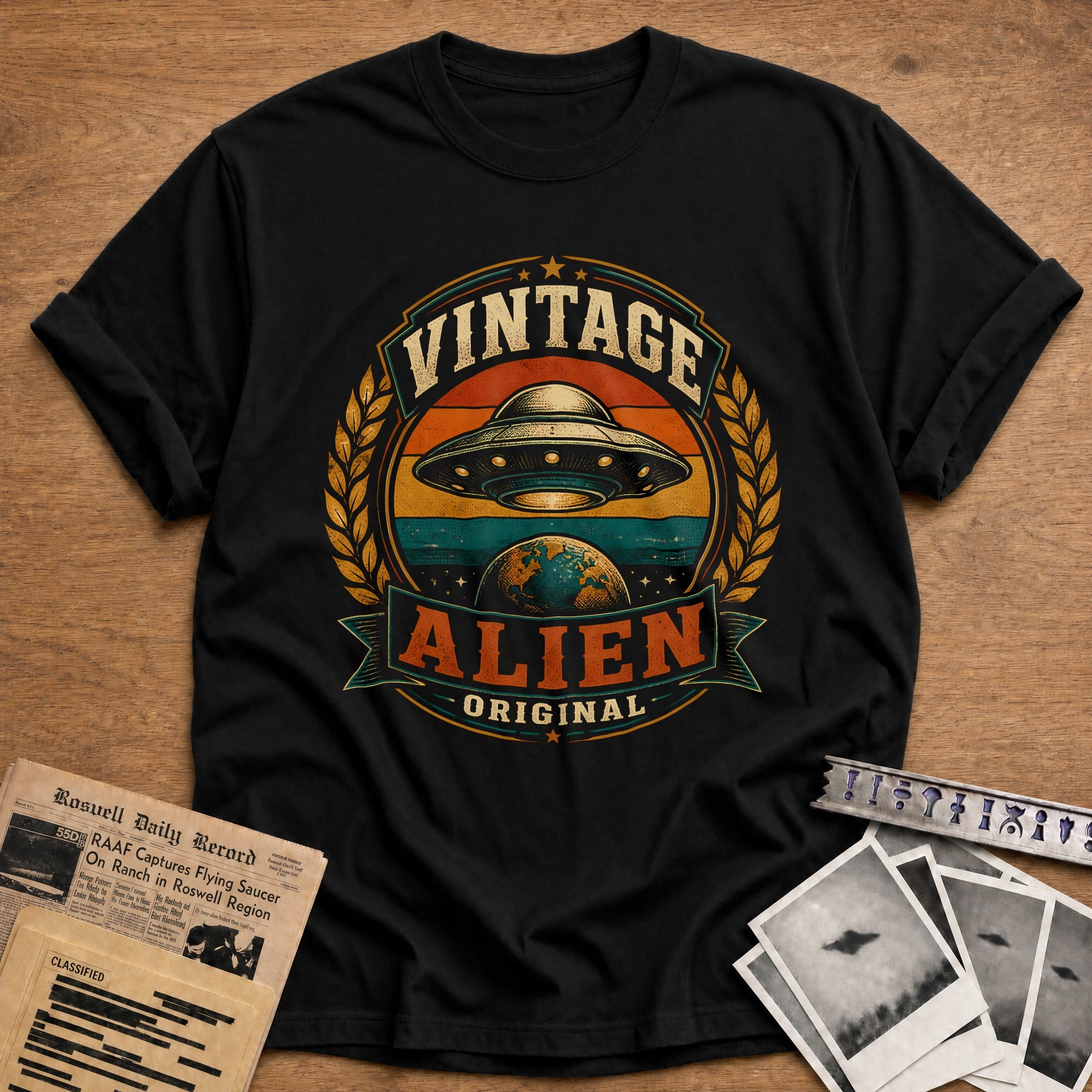 Vintage Alien Original 66 T-Shirt - Black