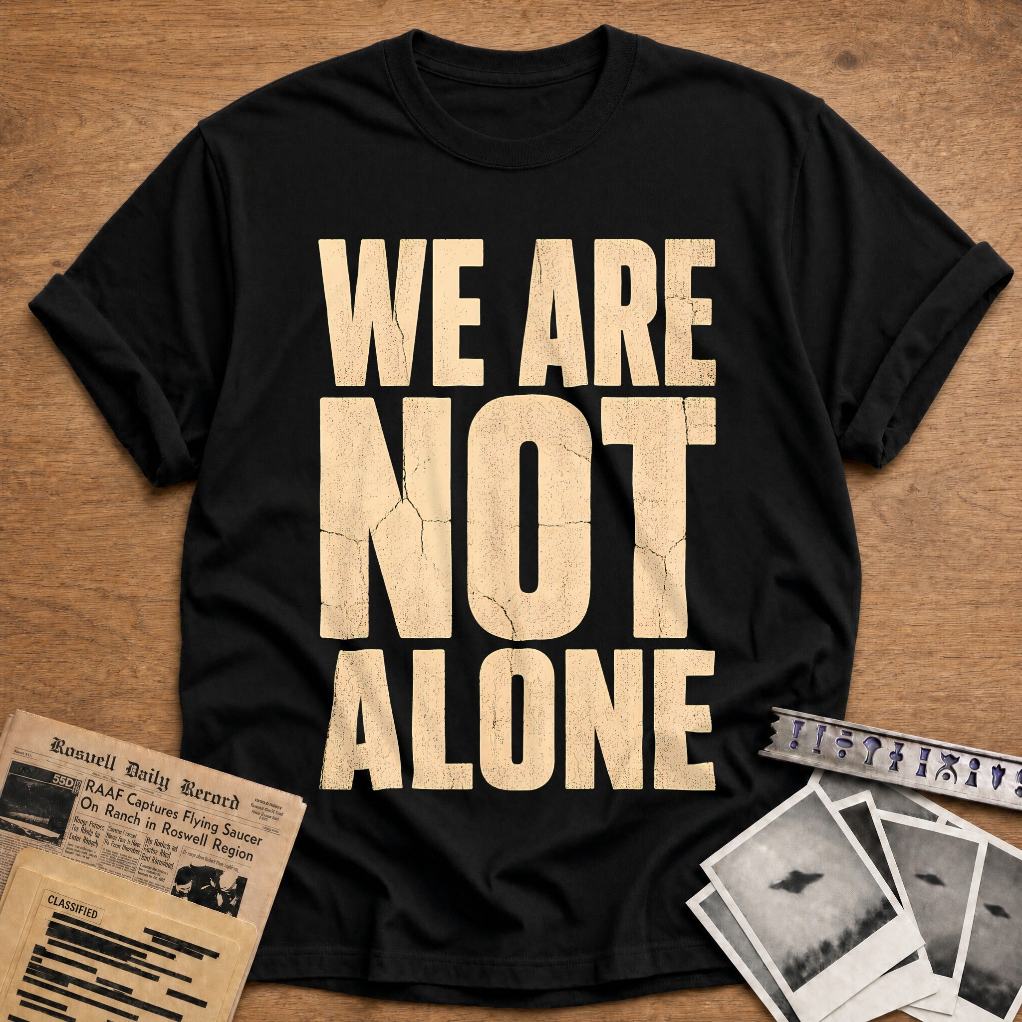 We Are Not Alone 38 T-Shirt - Black