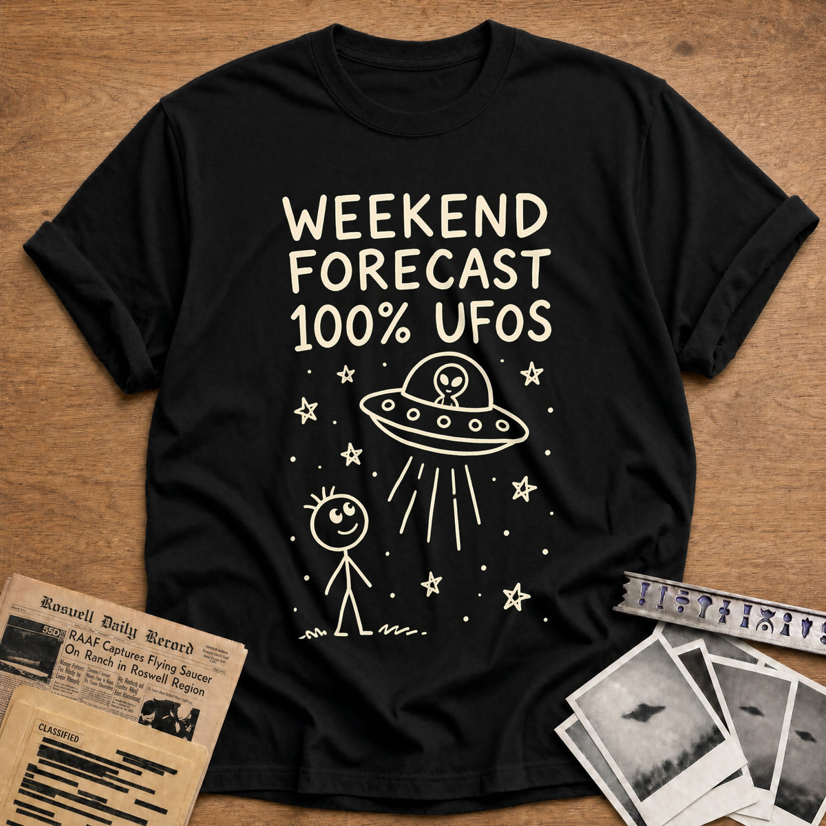 Weekend Ufos 87 T-Shirt - Black