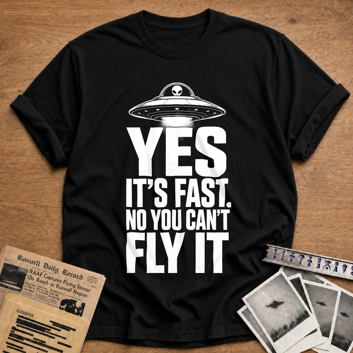Yes It's Fast No You Can't Fly It 13 T-Shirt - Black