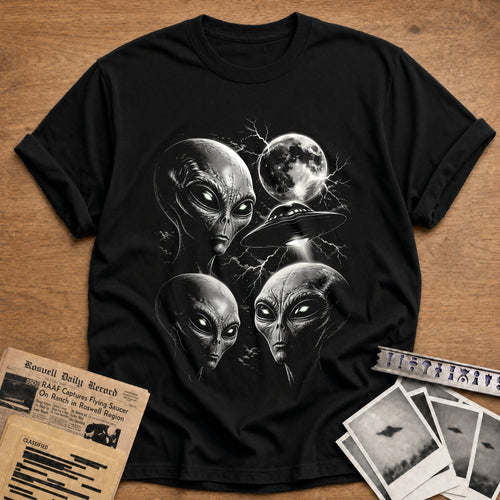 alien ufo moon sci fi - Black