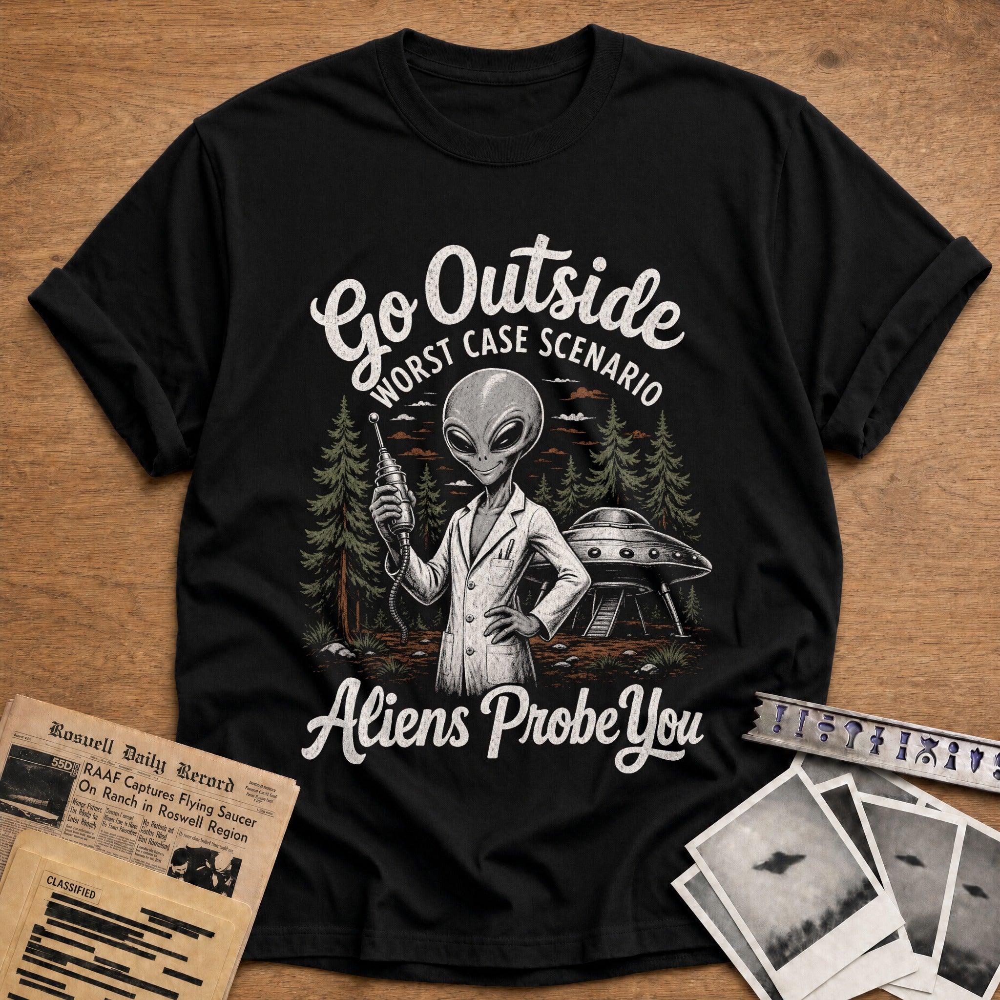 go outside worst case scenario aliens probe you - Black
