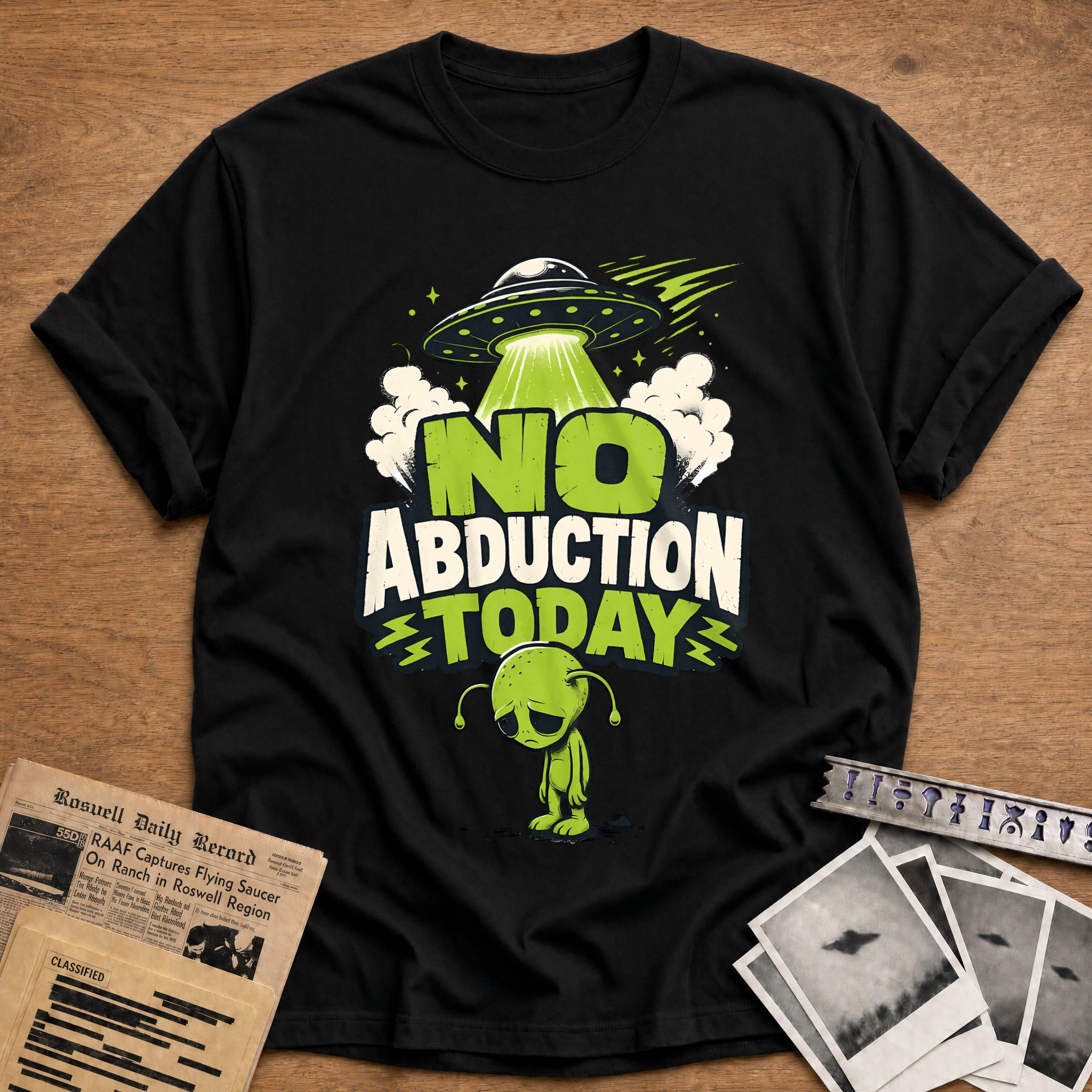 no abduction alien ufo funny - Black