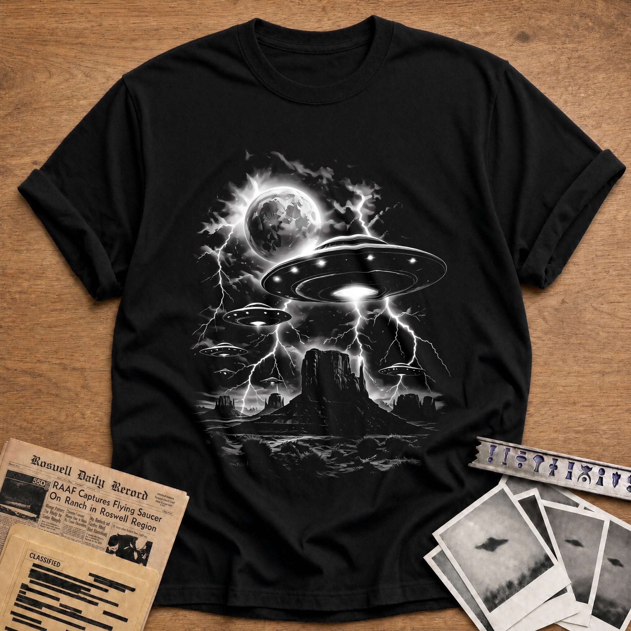 ufo invasion desert sci fi - Black