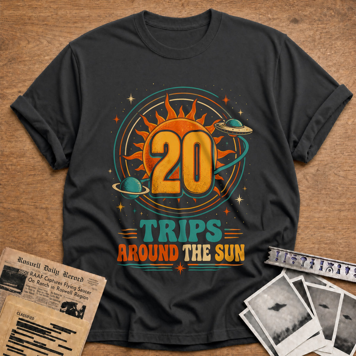 20 Around The Sun T-Shirt - Charcoal