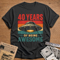 40 Being Awesome T-Shirt - Charcoal