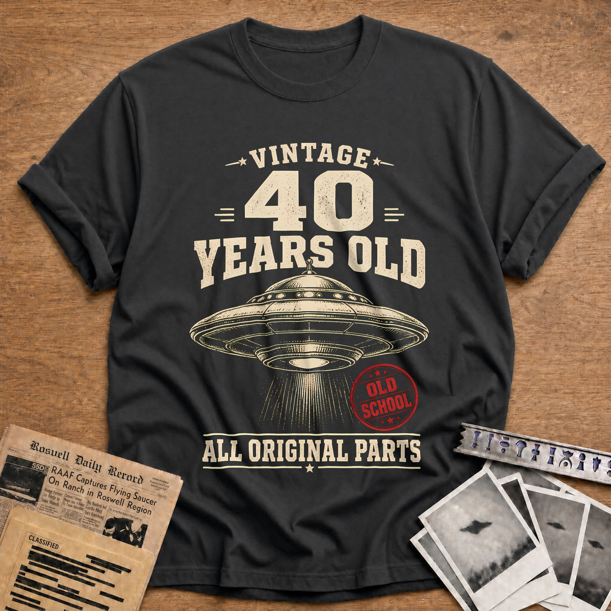 40 Original Parts T-Shirt - Charcoal