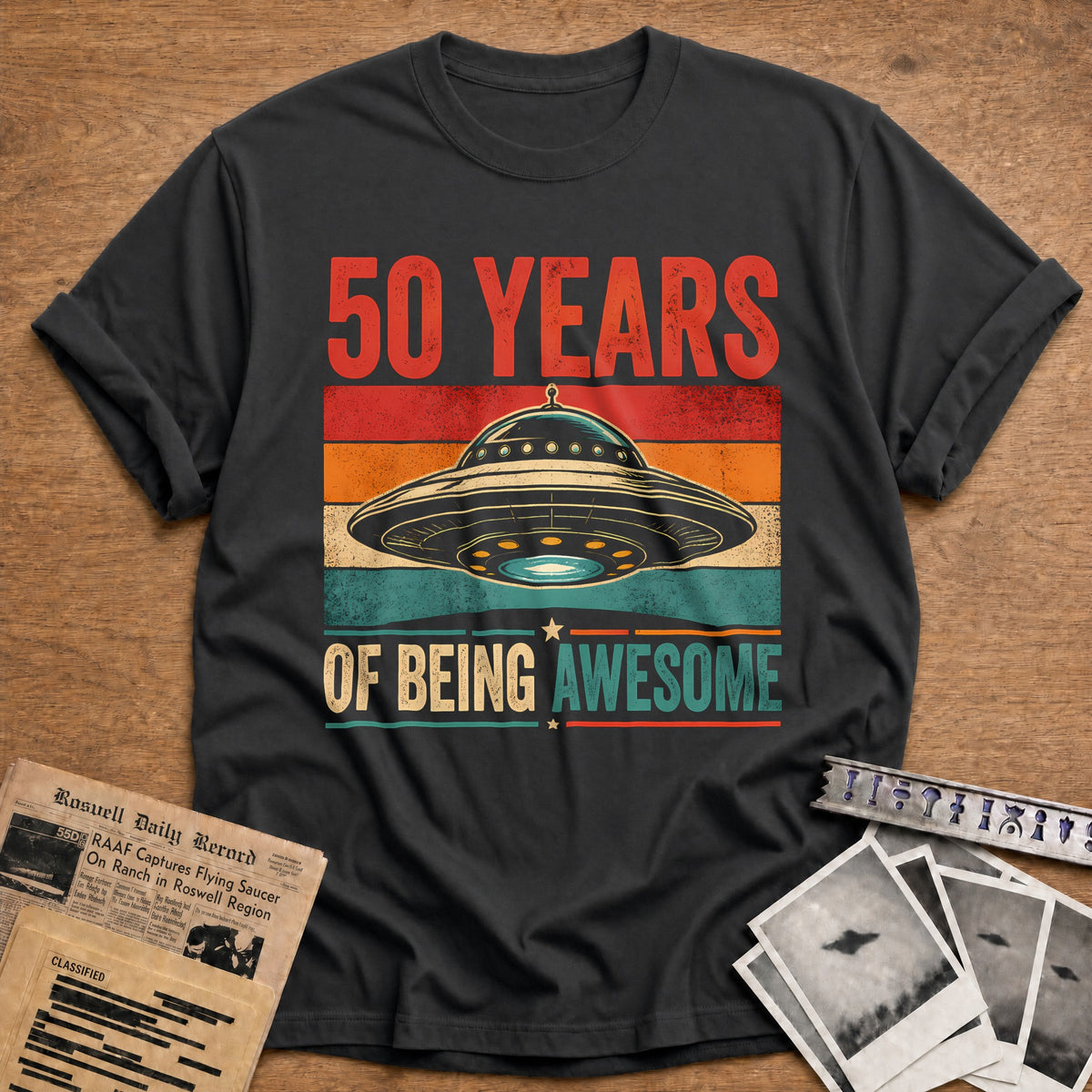 50 Being Awesome T-Shirt - Charcoal