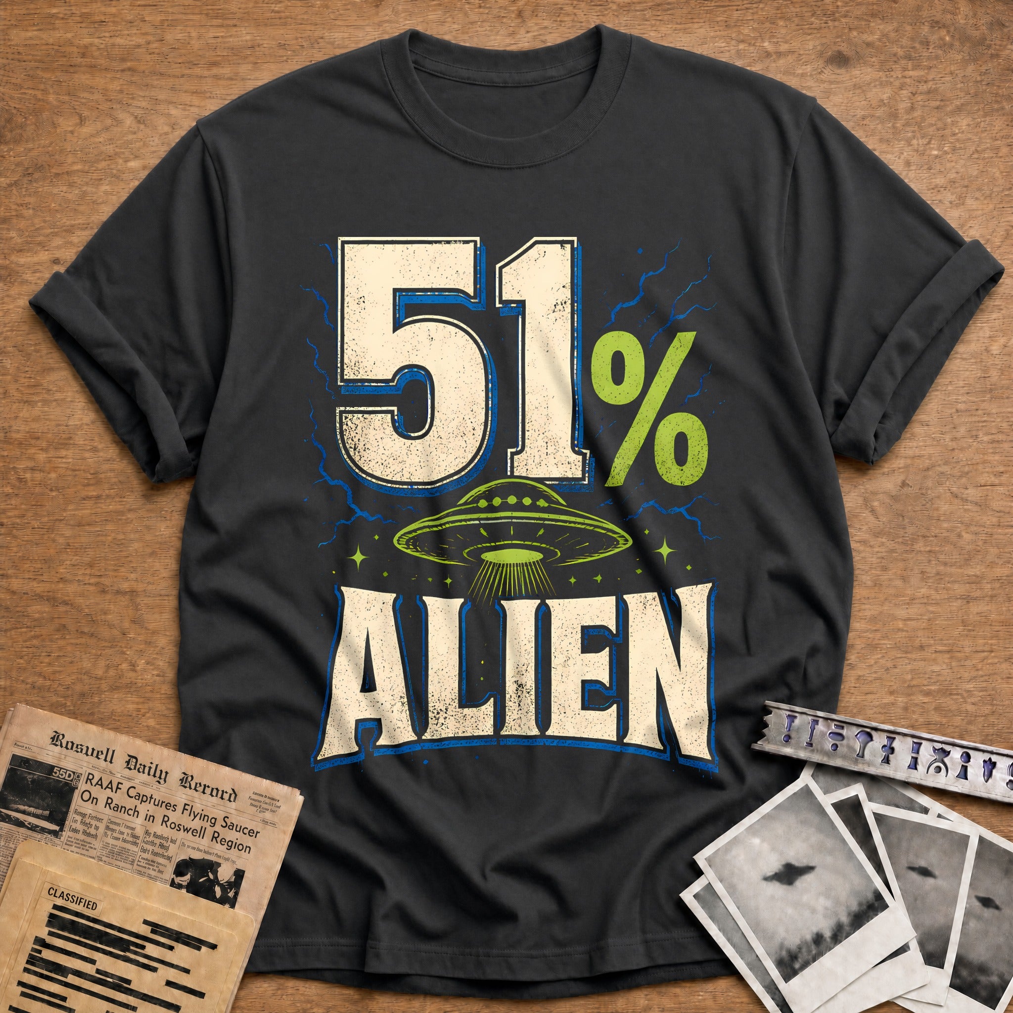 51 Alien 38 T-Shirt - Charcoal