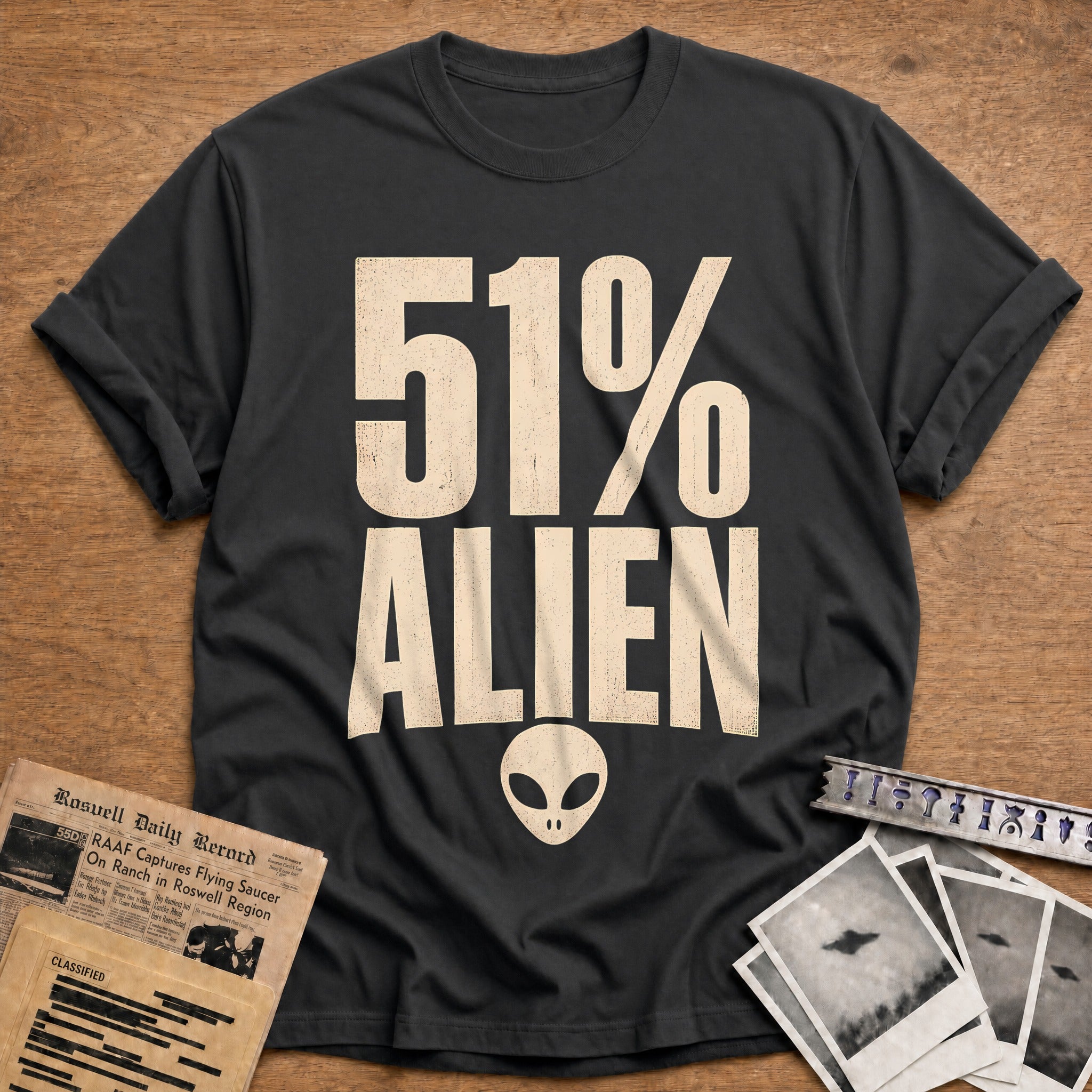 51 Percent Alien 13 T-Shirt - Charcoal