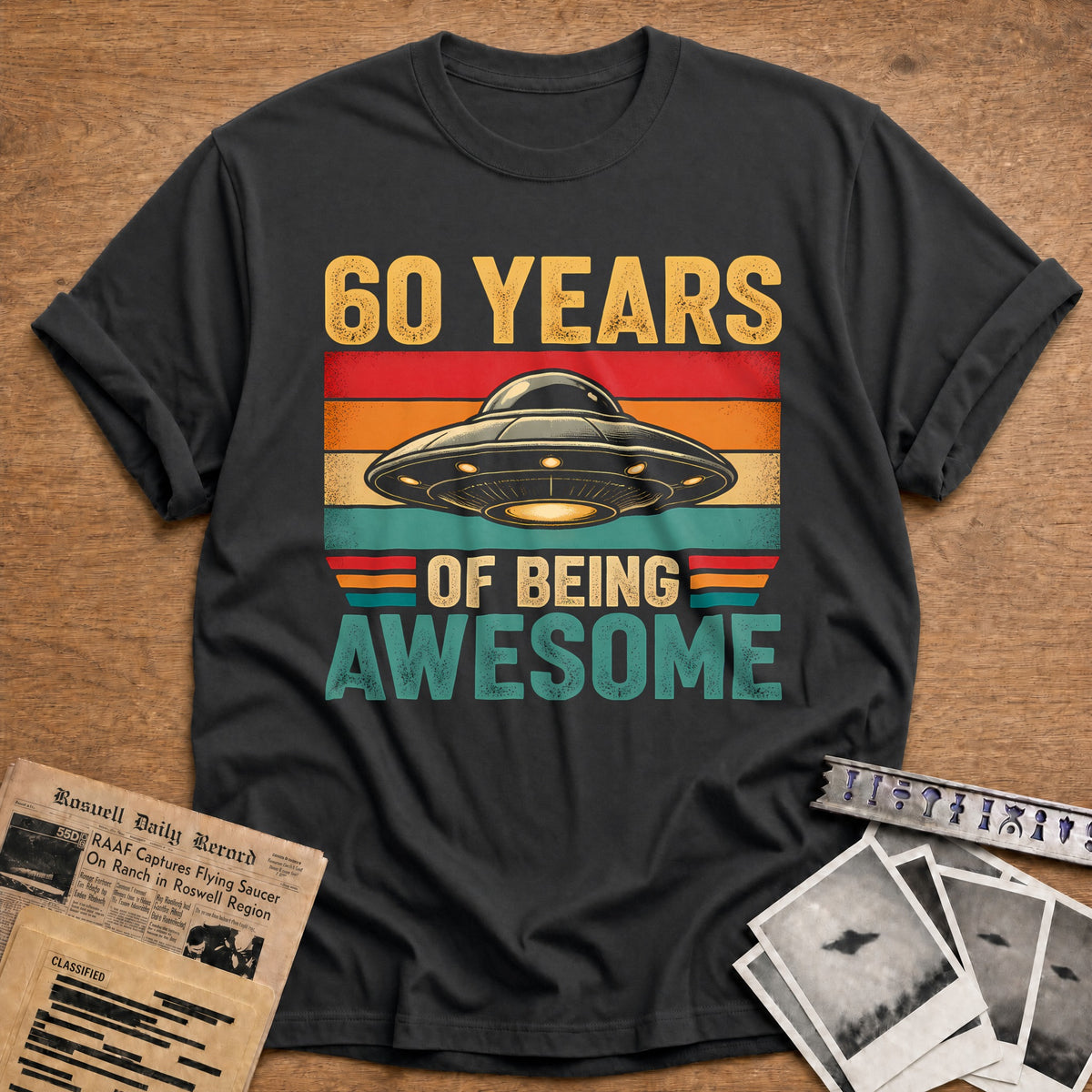 60 Being Awesome T-Shirt - Charcoal